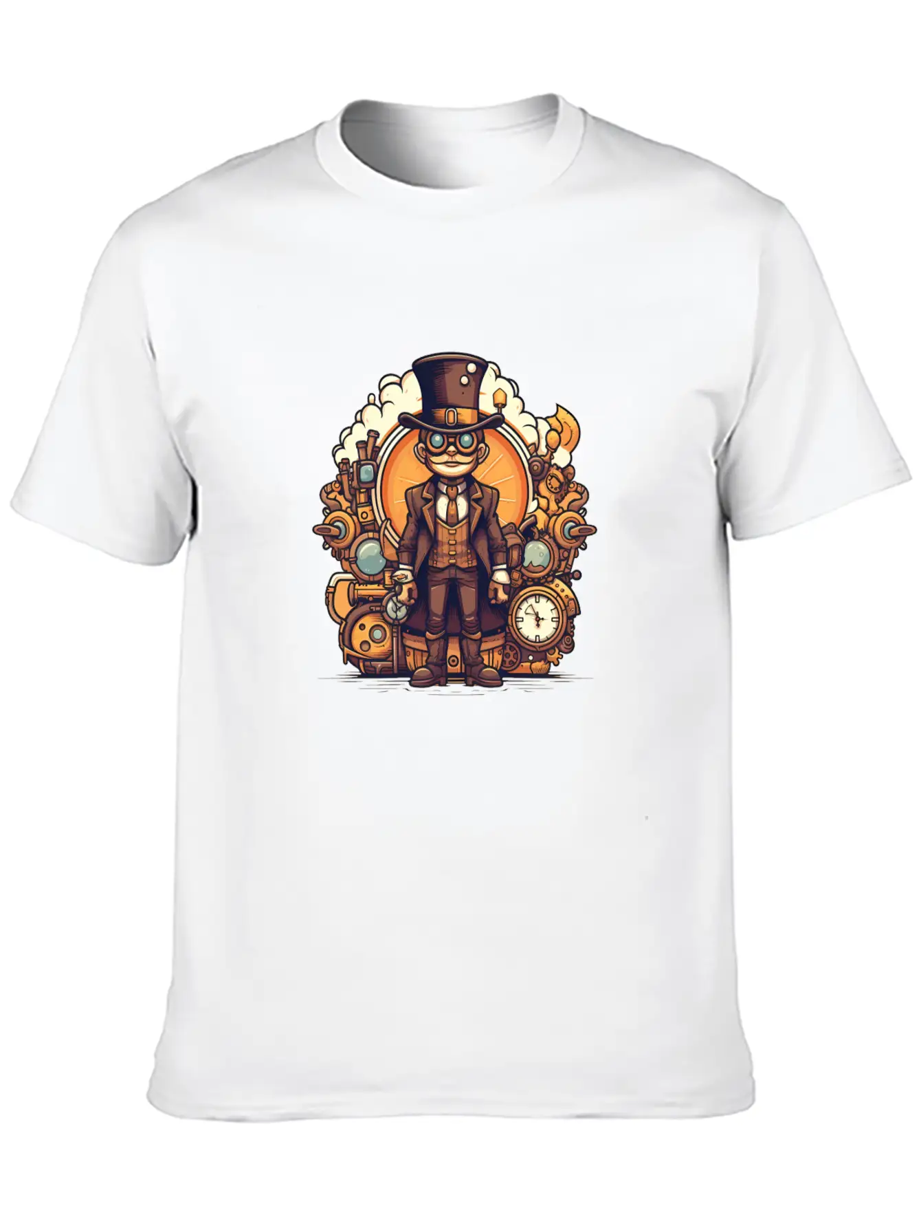 Steampunk Streetwear Unisex Casual T-Shirt – Clean Design For Daily Comfort