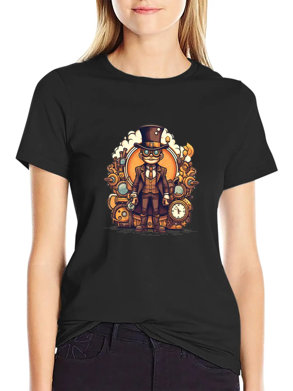 Steampunk Streetwear Unisex Casual T-Shirt – Clean Design For Daily Comfort