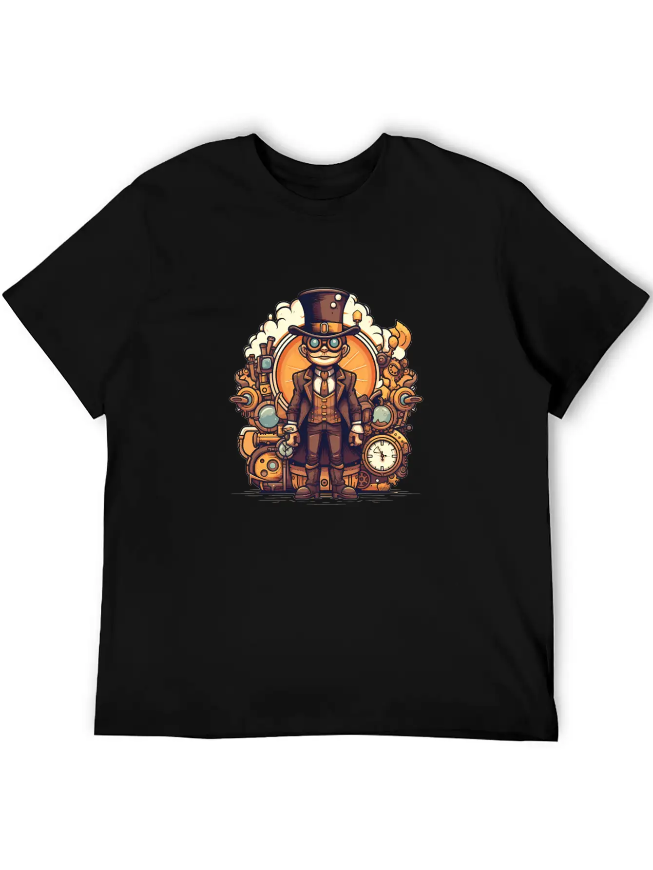 Steampunk Streetwear Unisex Casual T-Shirt – Clean Design For Daily Comfort