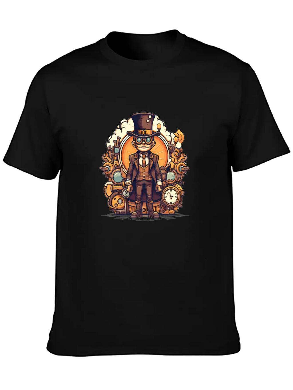 Steampunk Streetwear Unisex Casual T-Shirt – Clean Design For Daily Comfort