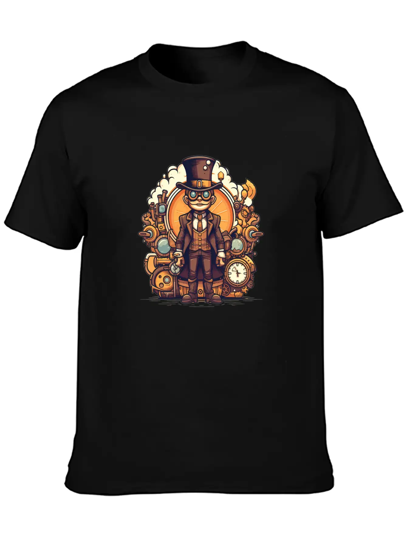 Steampunk Streetwear Unisex Casual T-Shirt – Clean Design For Daily Comfort