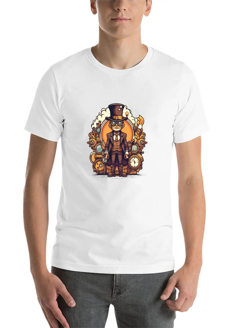 Steampunk Streetwear Unisex Casual T-Shirt – Clean Design For Daily Comfort