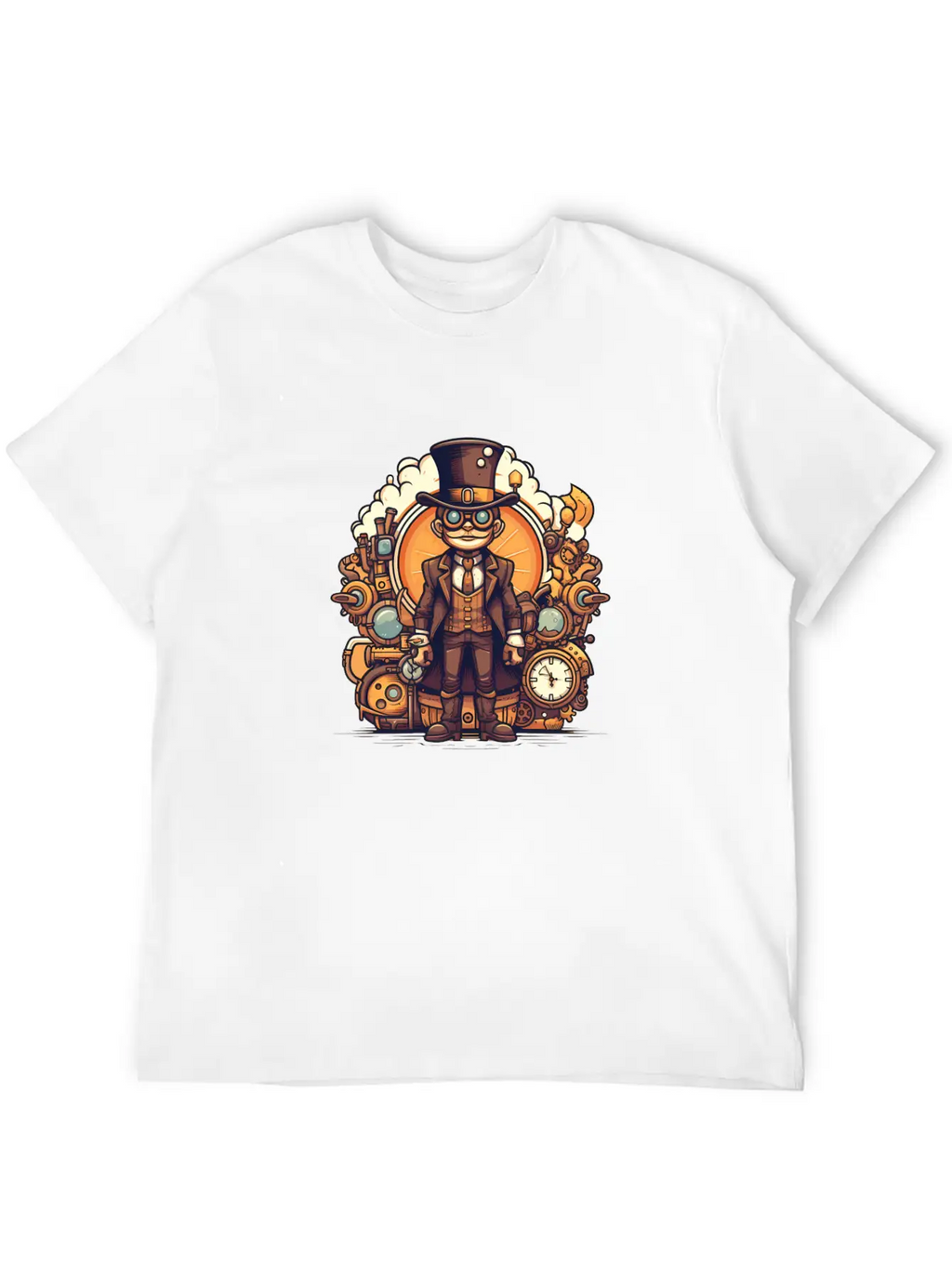 Steampunk Streetwear Unisex Casual T-Shirt – Clean Design For Daily Comfort