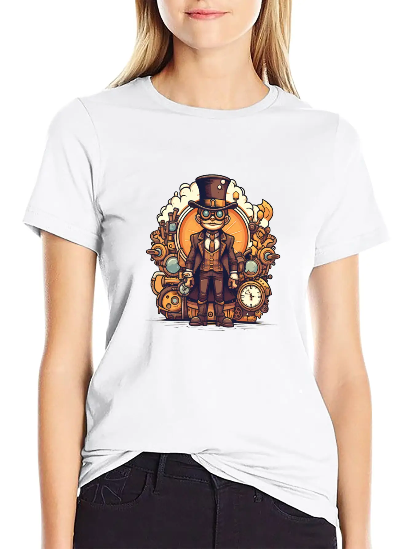 Steampunk Streetwear Unisex Casual T-Shirt – Clean Design For Daily Comfort