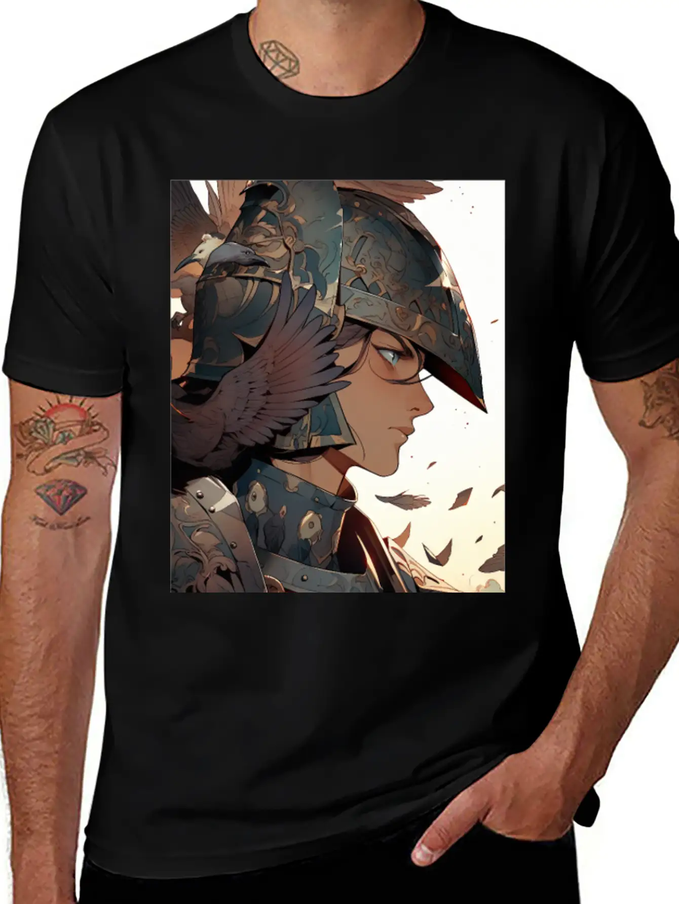 Steel Blossom: The Cute Warrior Timeless Short Sleeve Tee – Comfy And Minimalist Design