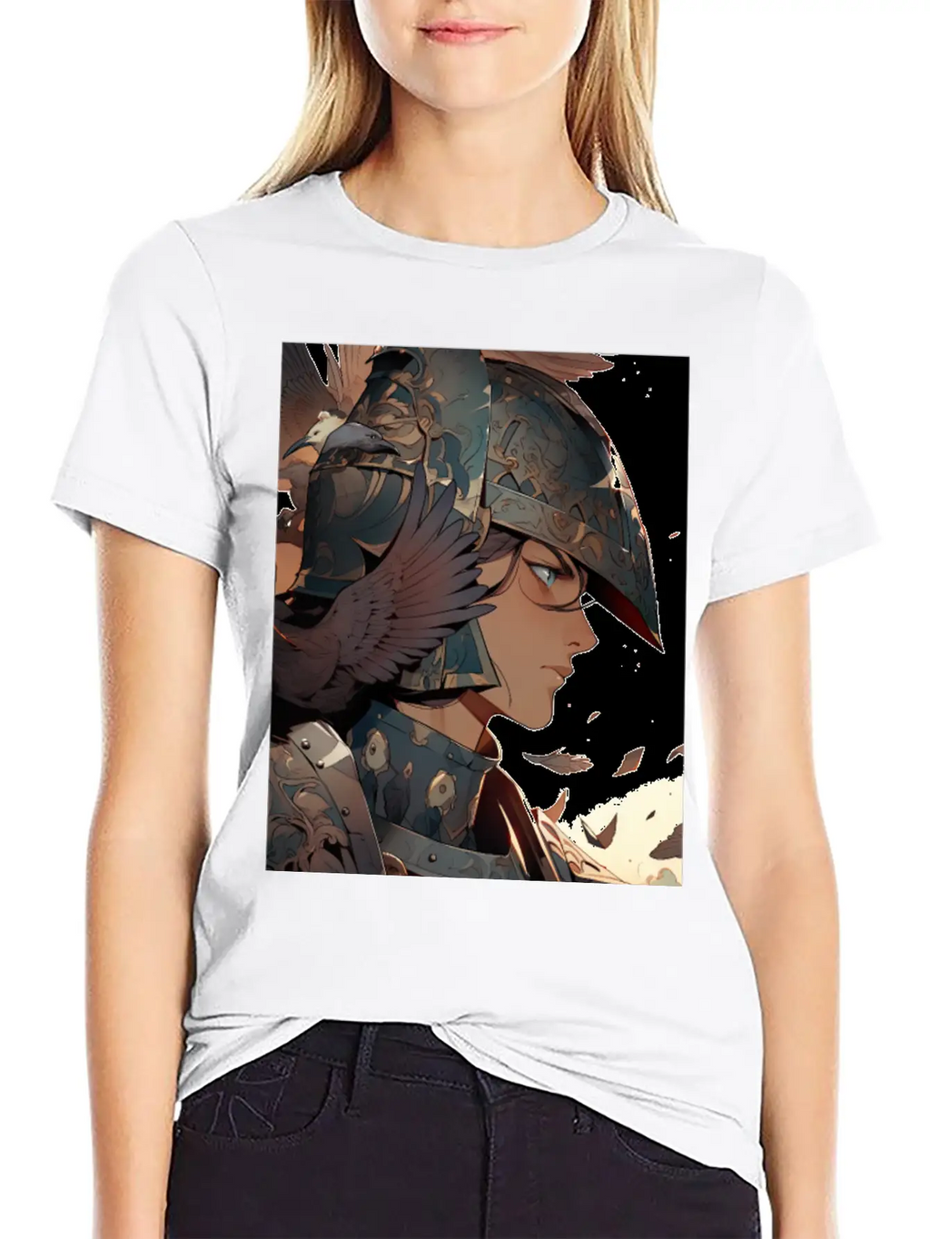 Steel Blossom: The Cute Warrior Timeless Short Sleeve Tee – Comfy And Minimalist Design