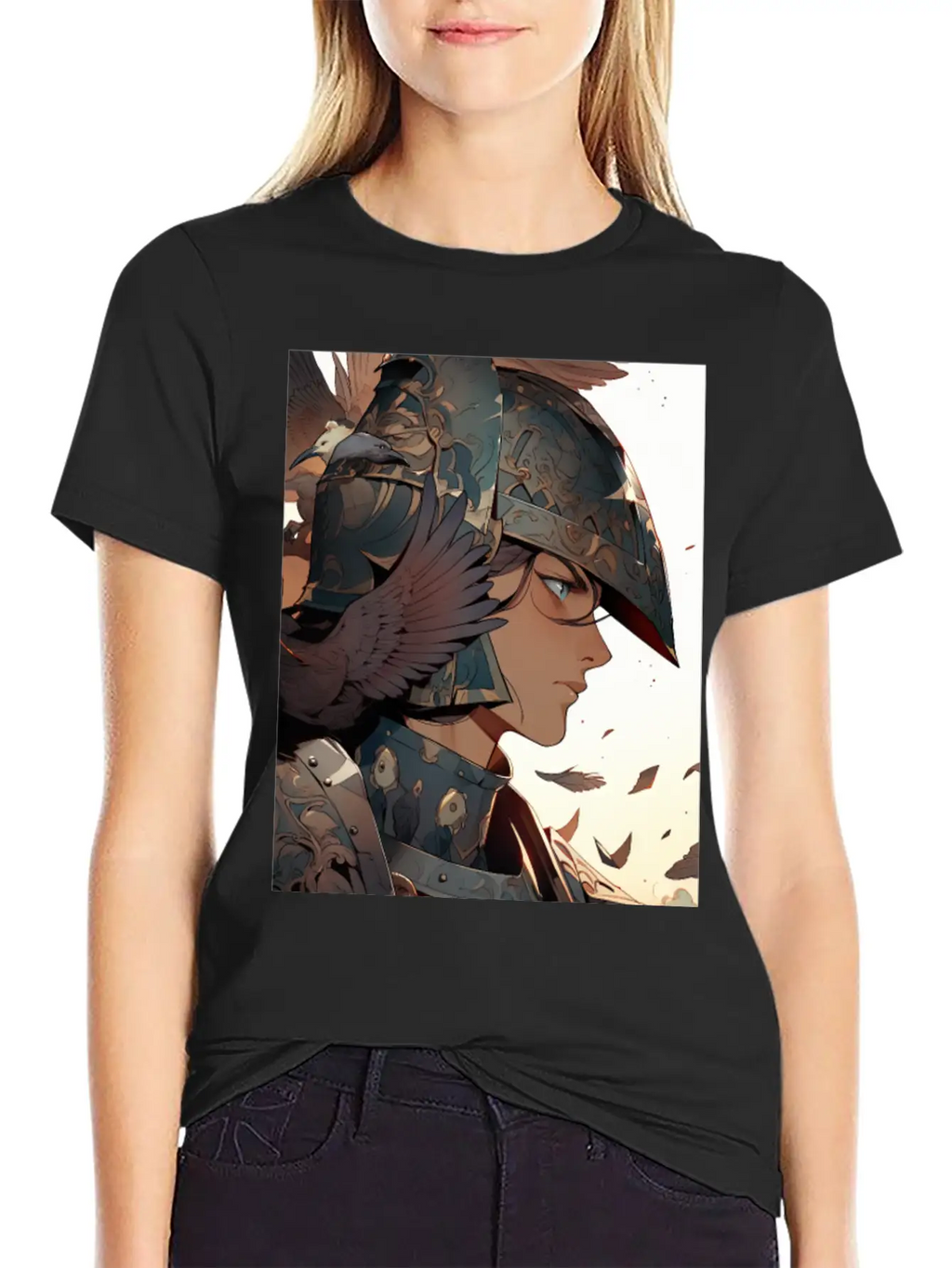 Steel Blossom: The Cute Warrior Timeless Short Sleeve Tee – Comfy And Minimalist Design