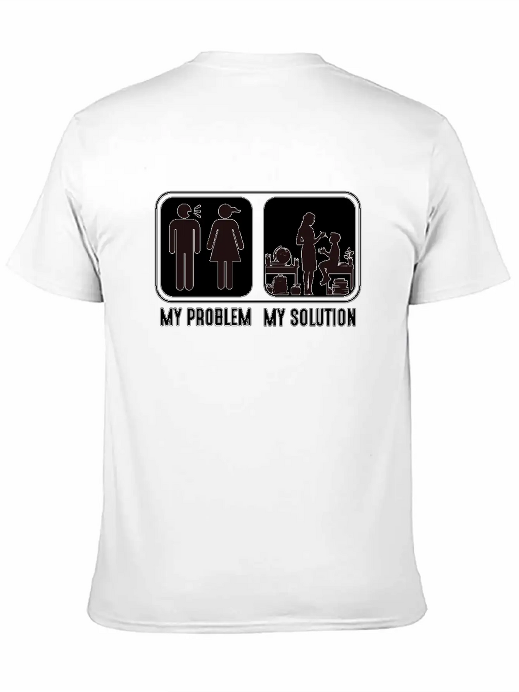 STEM Teacher My Problem My Solution Pictogram Mom Classic Cotton Tee – Unisex Comfort For Any Season