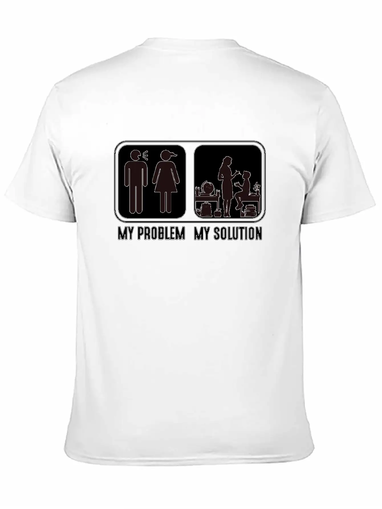 STEM Teacher My Problem My Solution Pictogram Mom Classic Cotton Tee – Unisex Comfort For Any Season