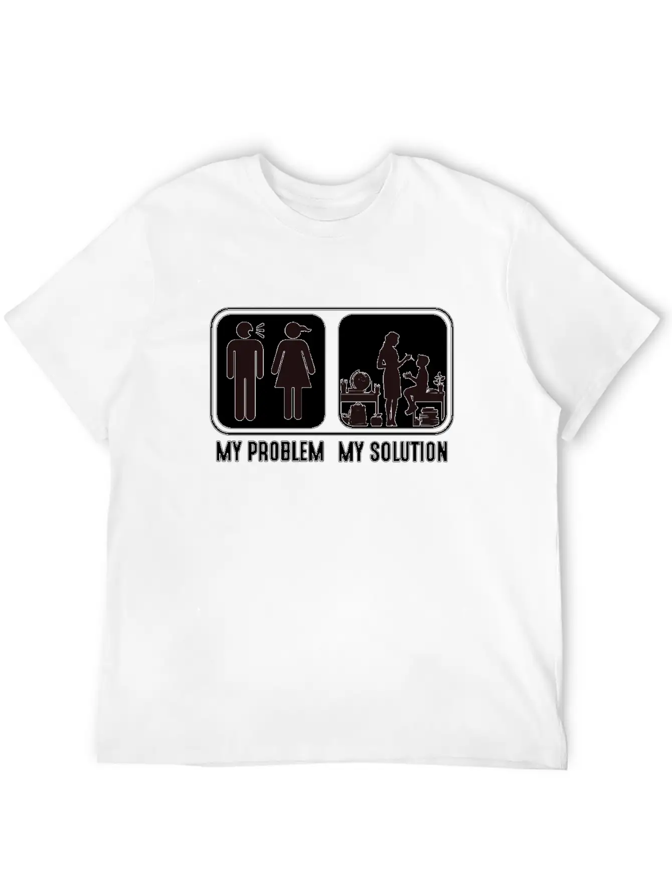 STEM Teacher My Problem My Solution Pictogram Mom Classic Cotton Tee – Unisex Comfort For Any Season