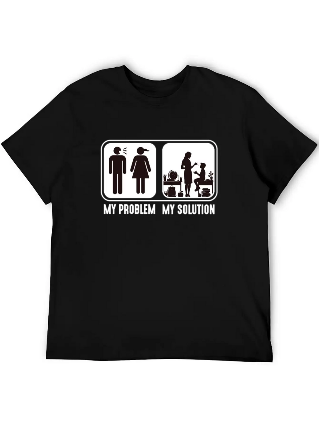 STEM Teacher My Problem My Solution Pictogram Mom Classic Cotton Tee – Unisex Comfort For Any Season