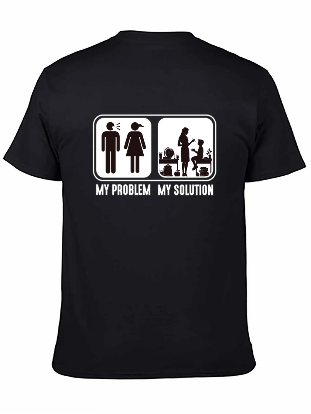 STEM Teacher My Problem My Solution Pictogram Mom Classic Cotton Tee – Unisex Comfort For Any Season