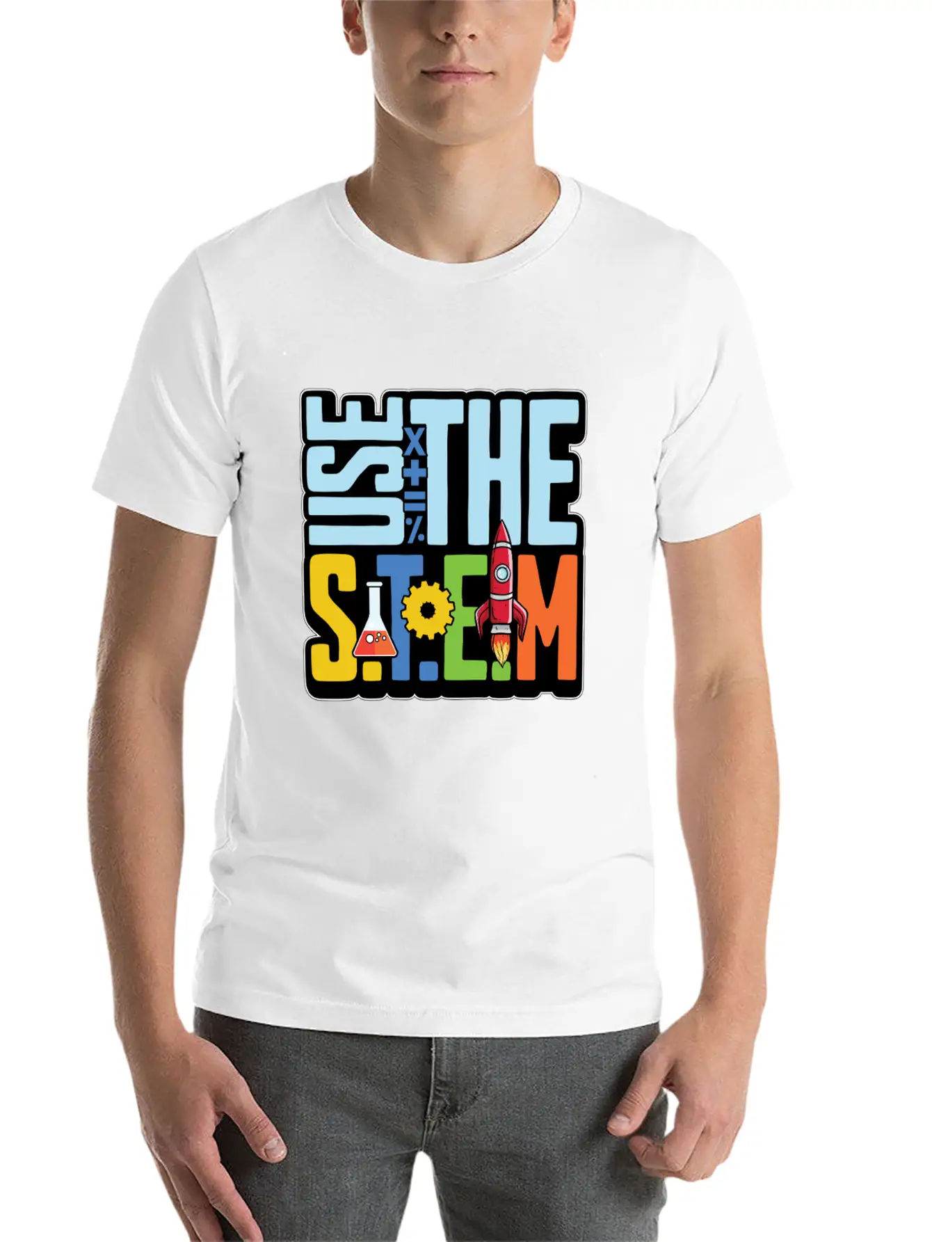 STEM Teacher Use The STEM Loves Computer Science Timeless Short Sleeve Tee – Comfy And Minimalist Design