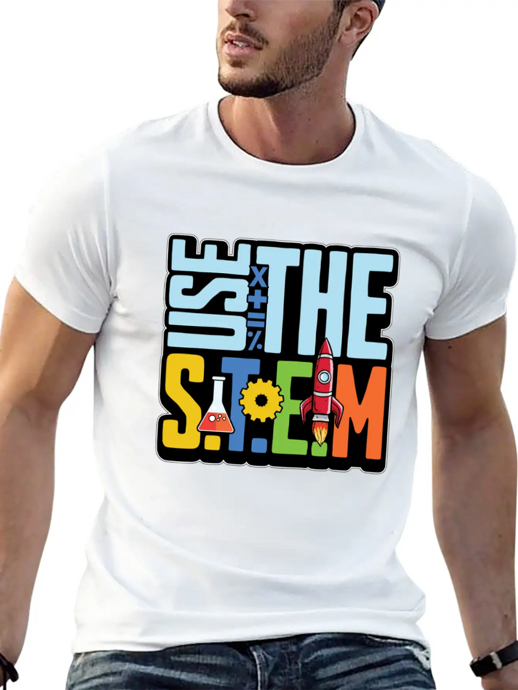 STEM Teacher Use The STEM Loves Computer Science Timeless Short Sleeve Tee – Comfy And Minimalist Design