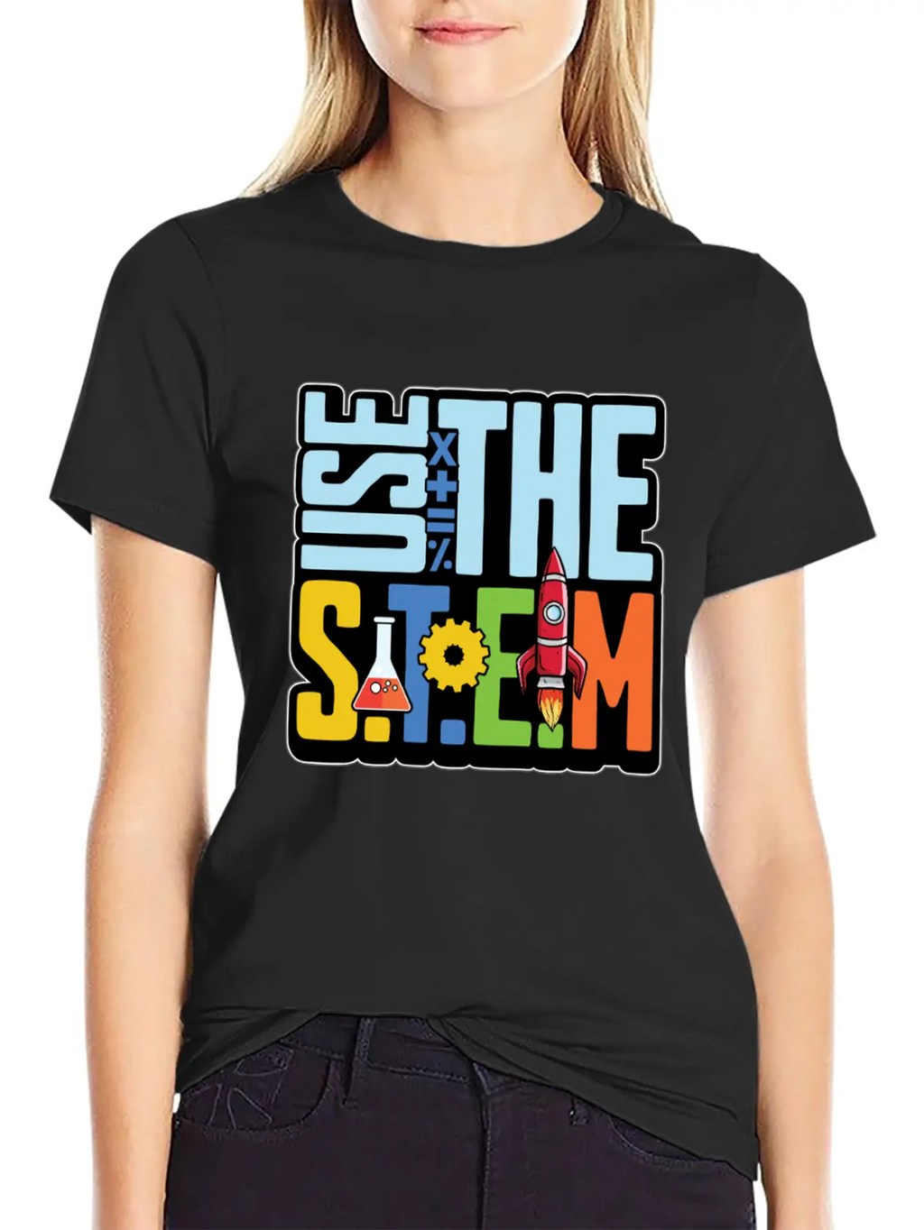 STEM Teacher Use The STEM Loves Computer Science Timeless Short Sleeve Tee – Comfy And Minimalist Design