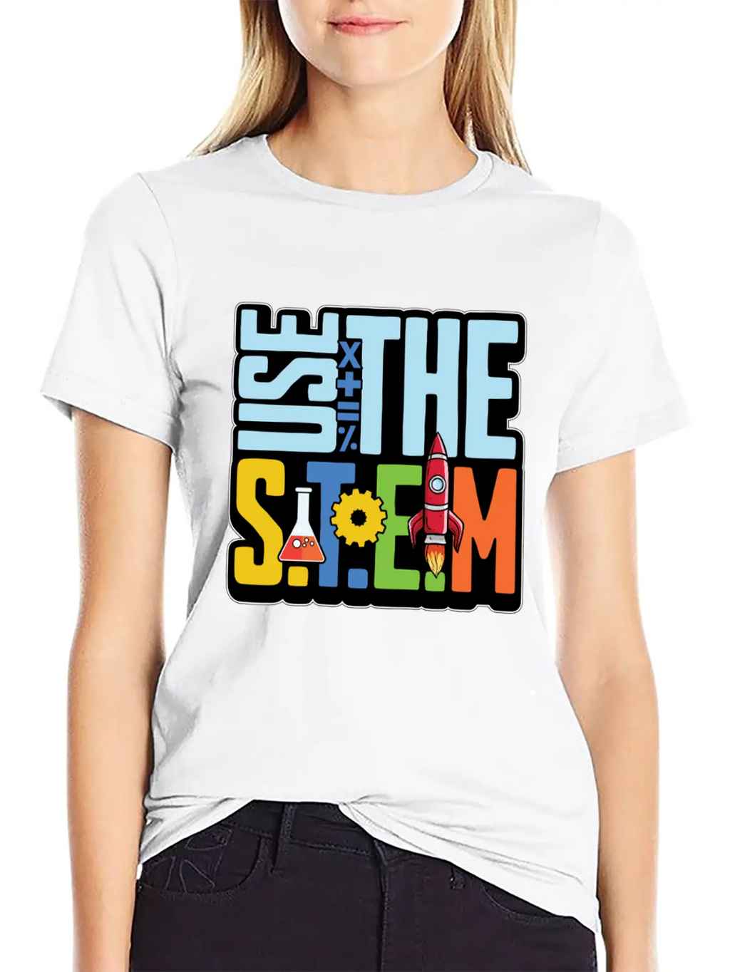 STEM Teacher Use The STEM Loves Computer Science Timeless Short Sleeve Tee – Comfy And Minimalist Design