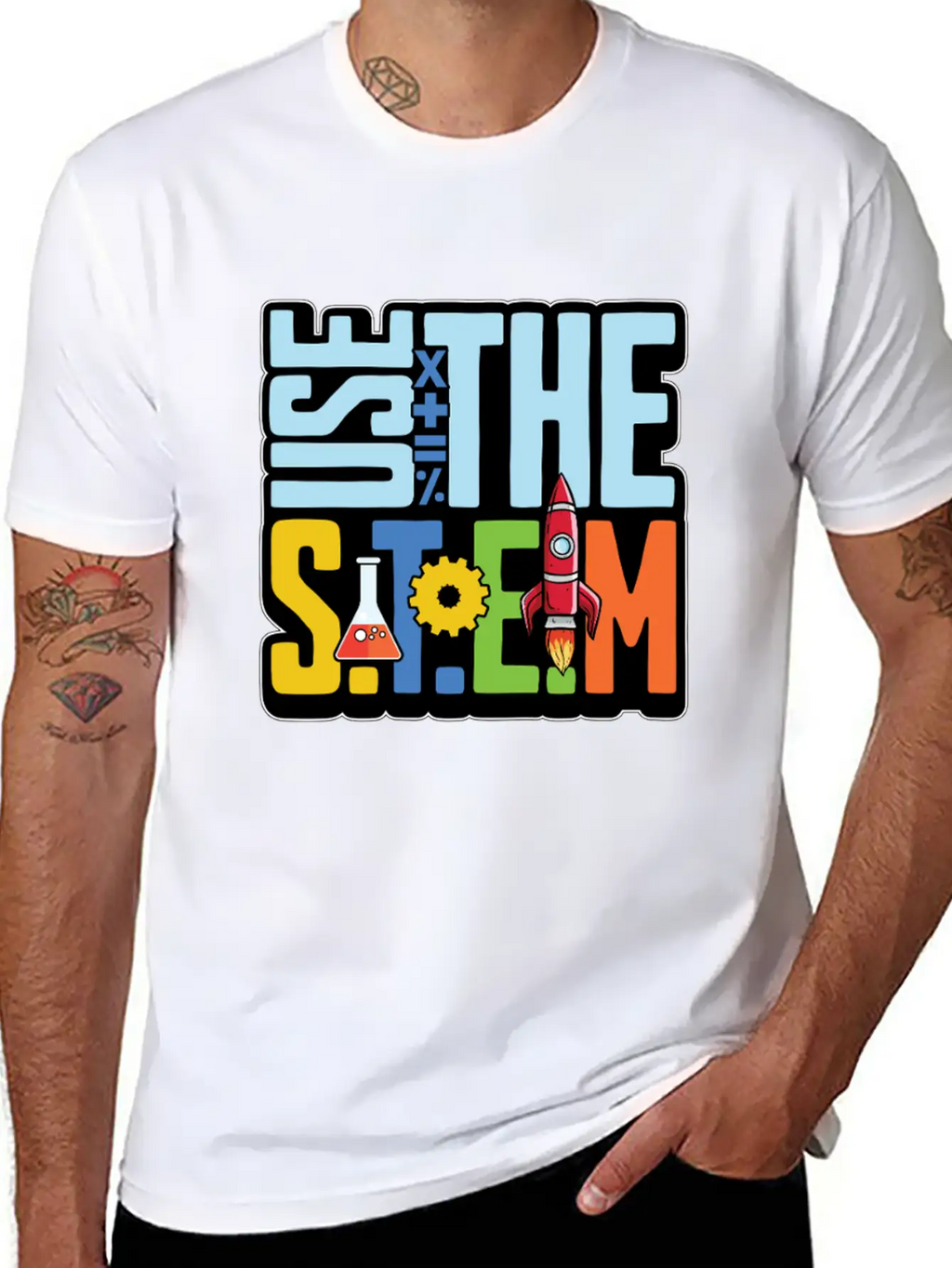 STEM Teacher Use The STEM Loves Computer Science Timeless Short Sleeve Tee – Comfy And Minimalist Design