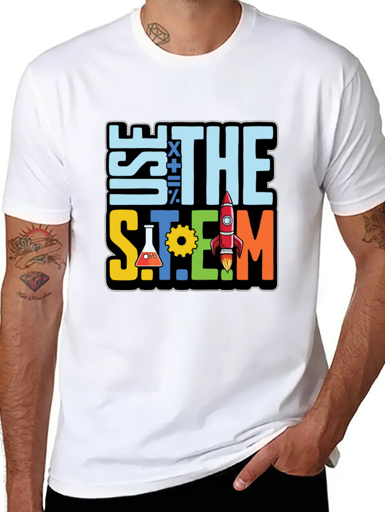 STEM Teacher Use The STEM Loves Computer Science Timeless Short Sleeve Tee – Comfy And Minimalist Design
