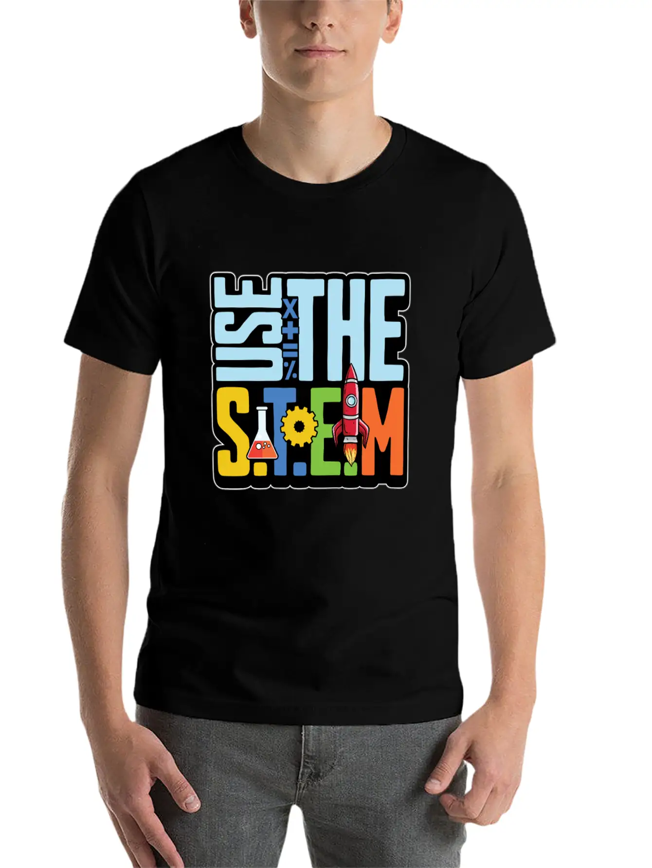 STEM Teacher Use The STEM Loves Computer Science Timeless Short Sleeve Tee – Comfy And Minimalist Design