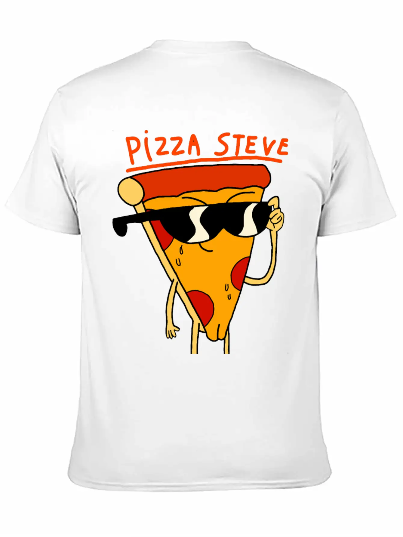 Steve Pizza Funny Art Relaxed Everyday Tee – Lightweight And Durable Cotton