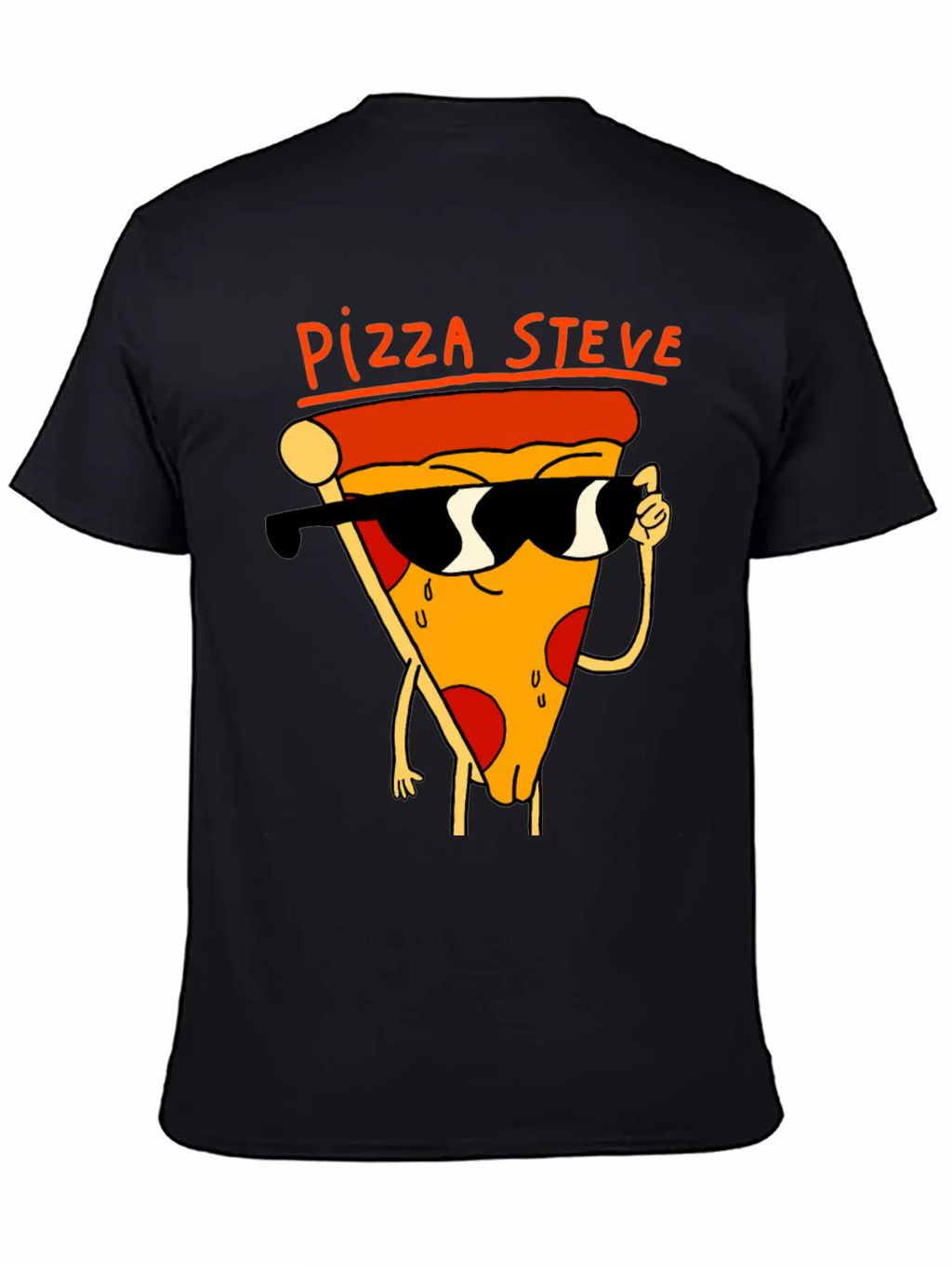 Steve Pizza Funny Art Relaxed Everyday Tee – Lightweight And Durable Cotton