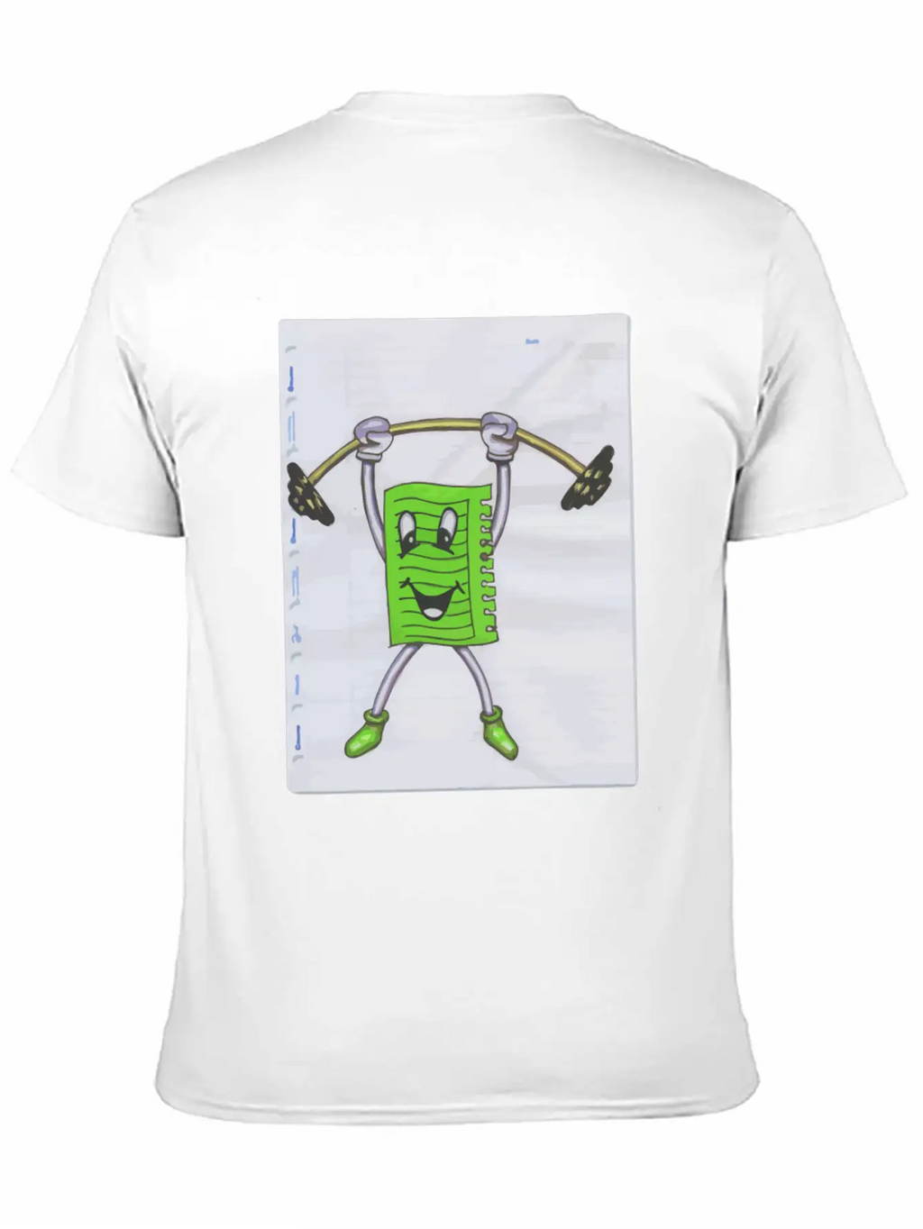 Sticky Note Sport Gym Drawing Paint Dumbbell Modern Fit Casual T-Shirt – Clean And Versatile Design