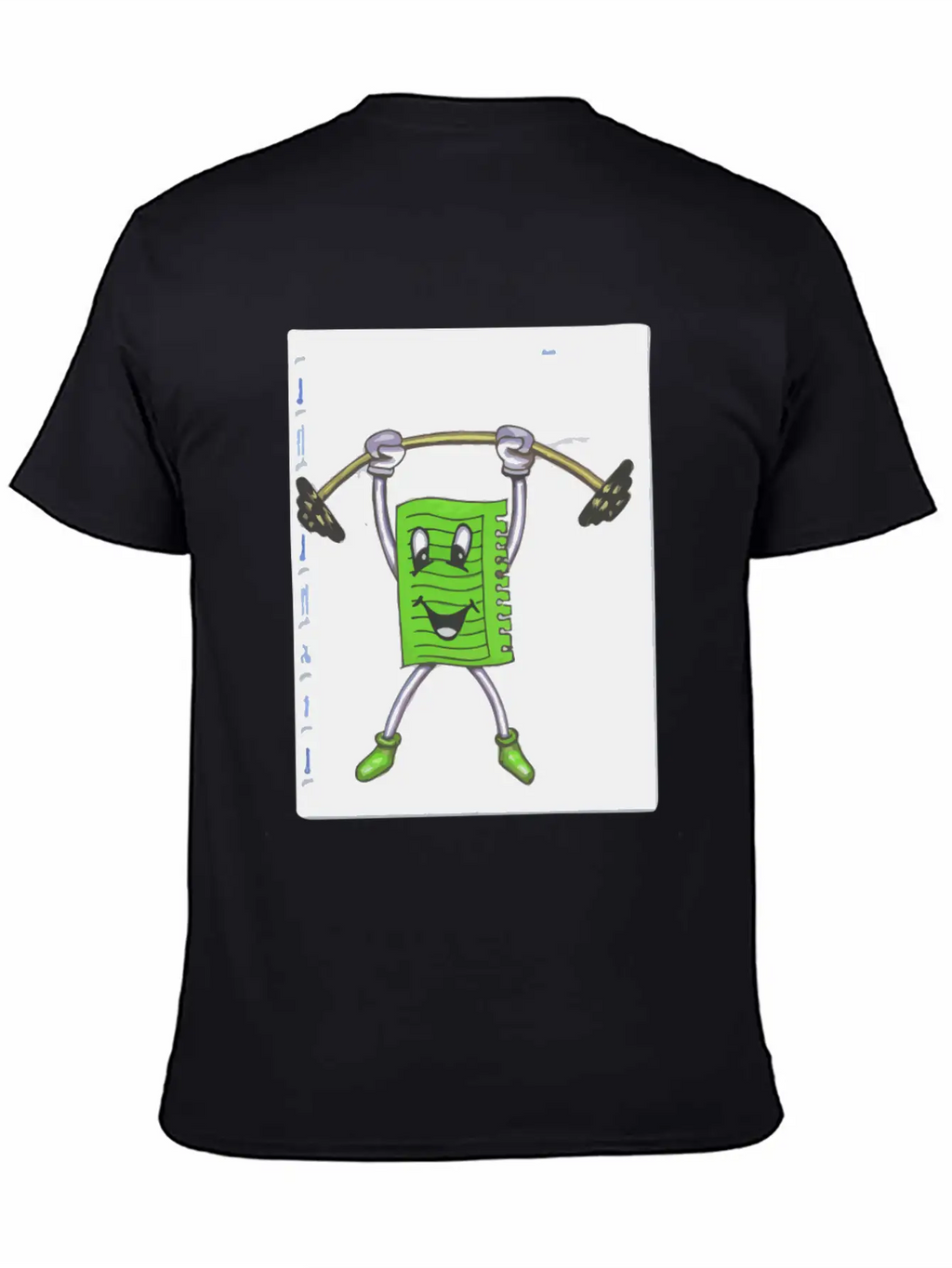 Sticky Note Sport Gym Drawing Paint Dumbbell Modern Fit Casual T-Shirt – Clean And Versatile Design