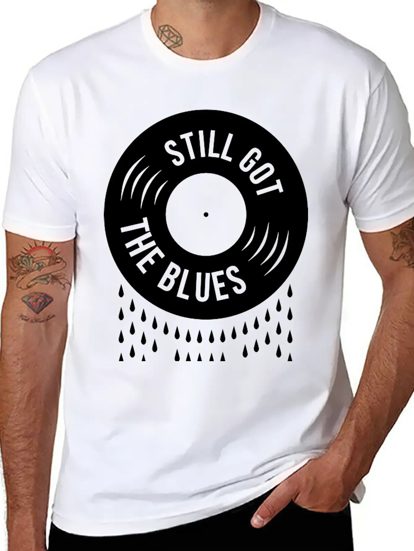 Still Got The Blues Music Sad Vinyl Tears Record Classic Cotton Tee – Unisex Comfort For Any Season