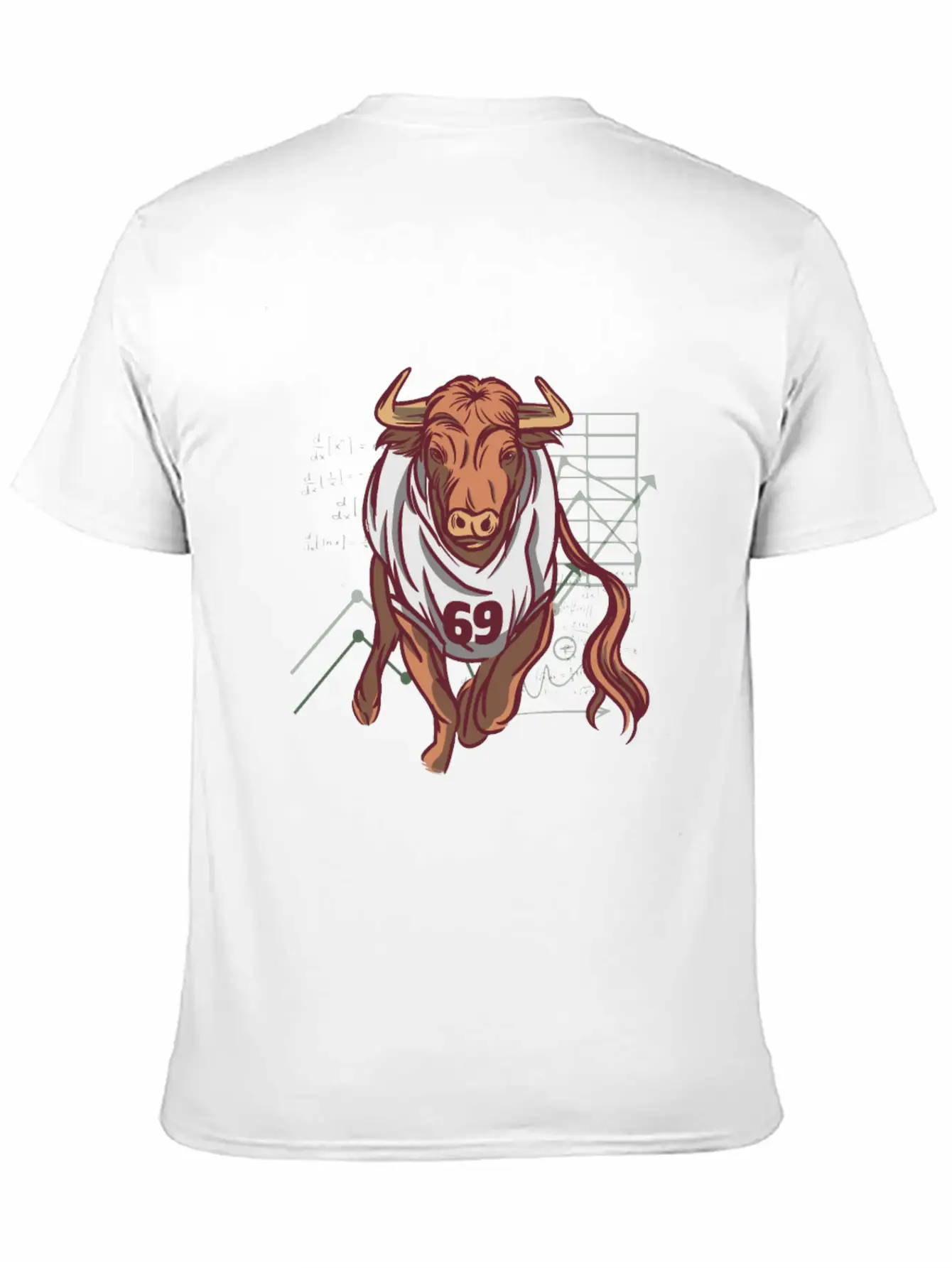 Stock Market Bull Running With 69 Shirt Timeless Short Sleeve Tee – Comfy And Minimalist Design