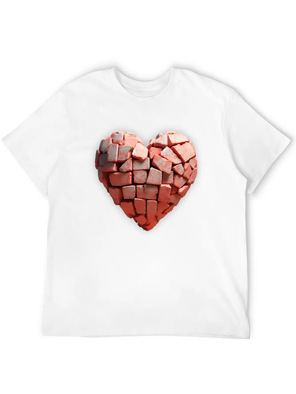 Stone Brick Heart Classic Cotton Tee – Unisex Comfort For Any Season