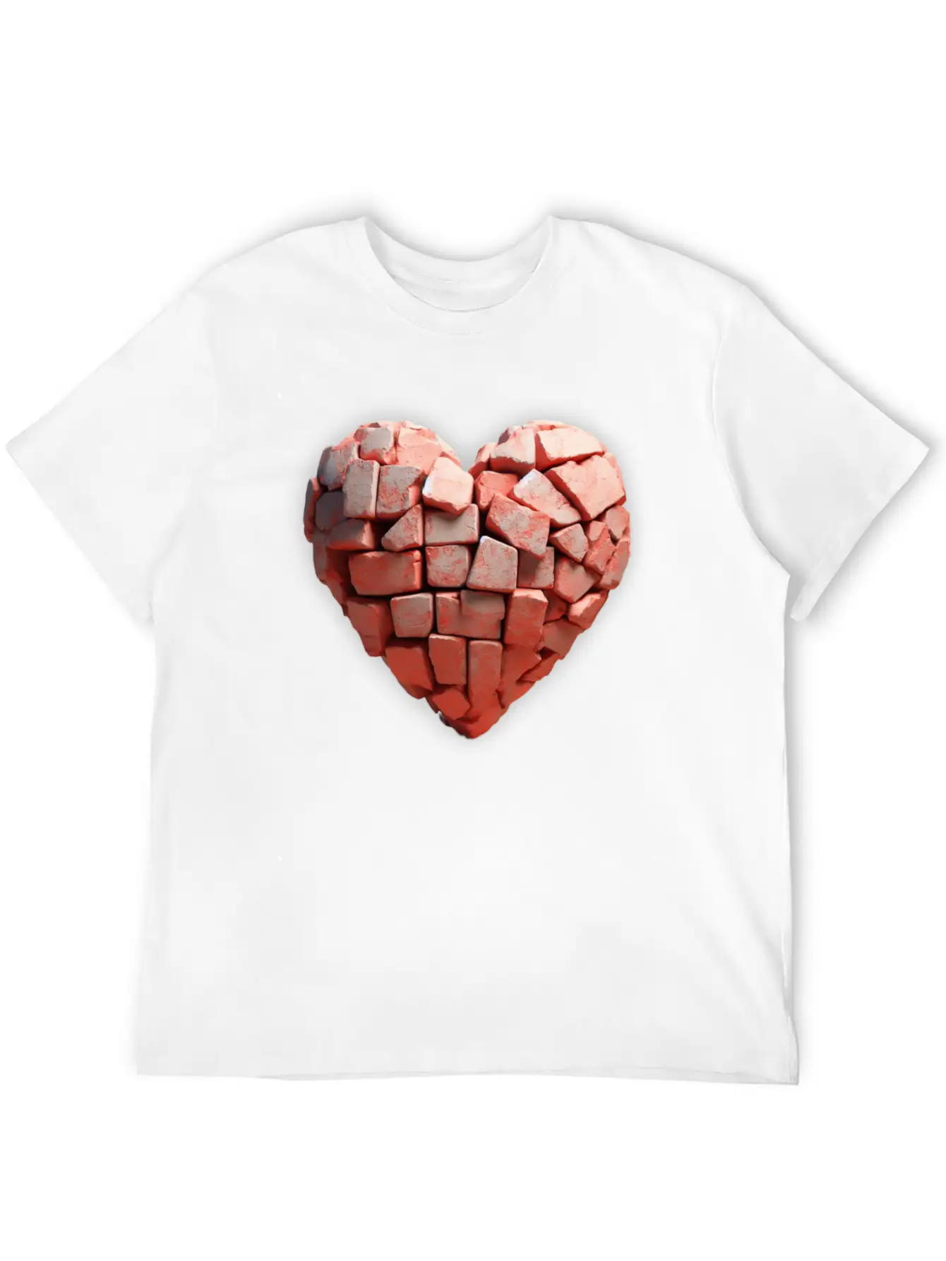 Stone Brick Heart Classic Cotton Tee – Unisex Comfort For Any Season