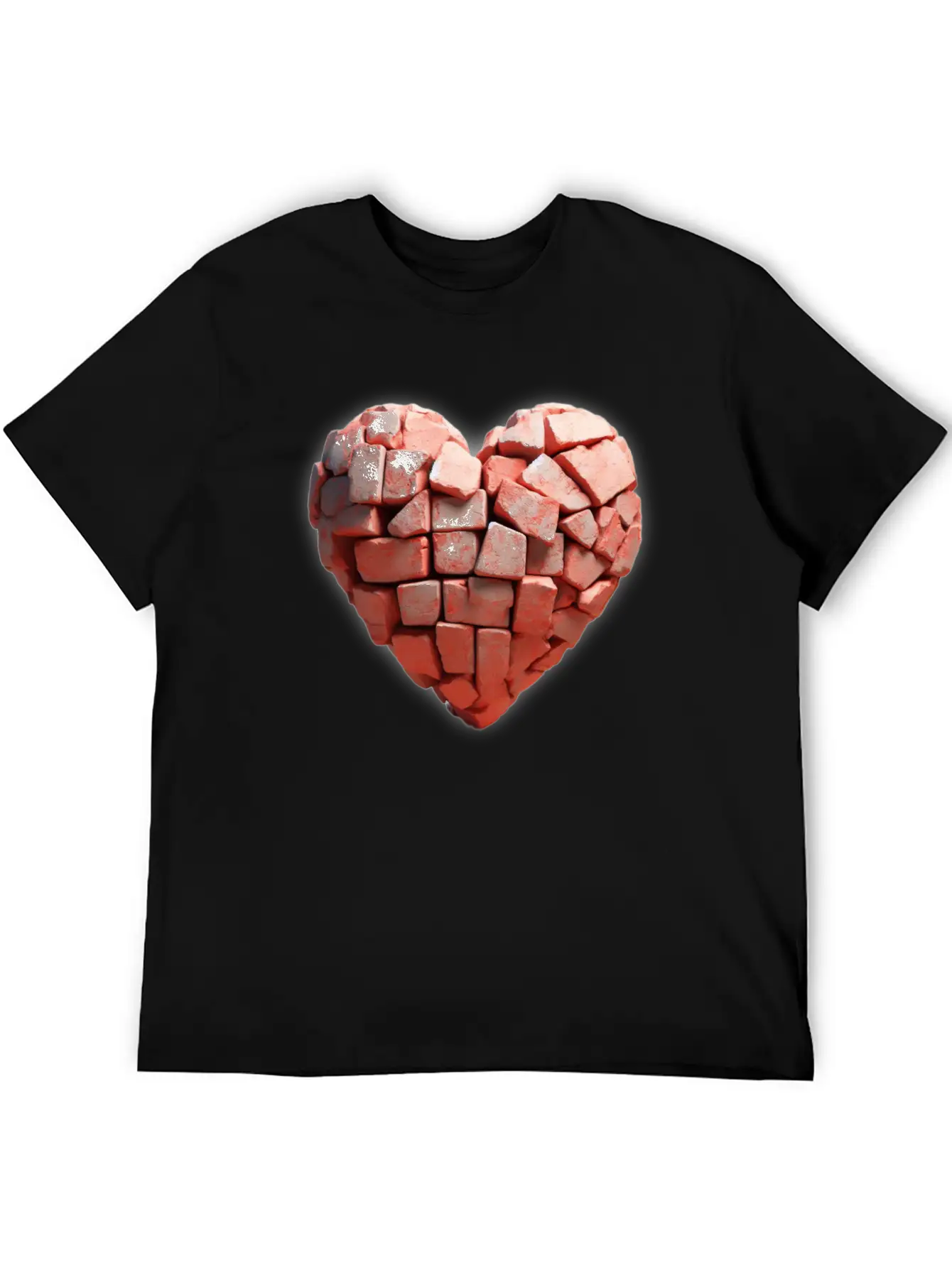 Stone Brick Heart Classic Cotton Tee – Unisex Comfort For Any Season