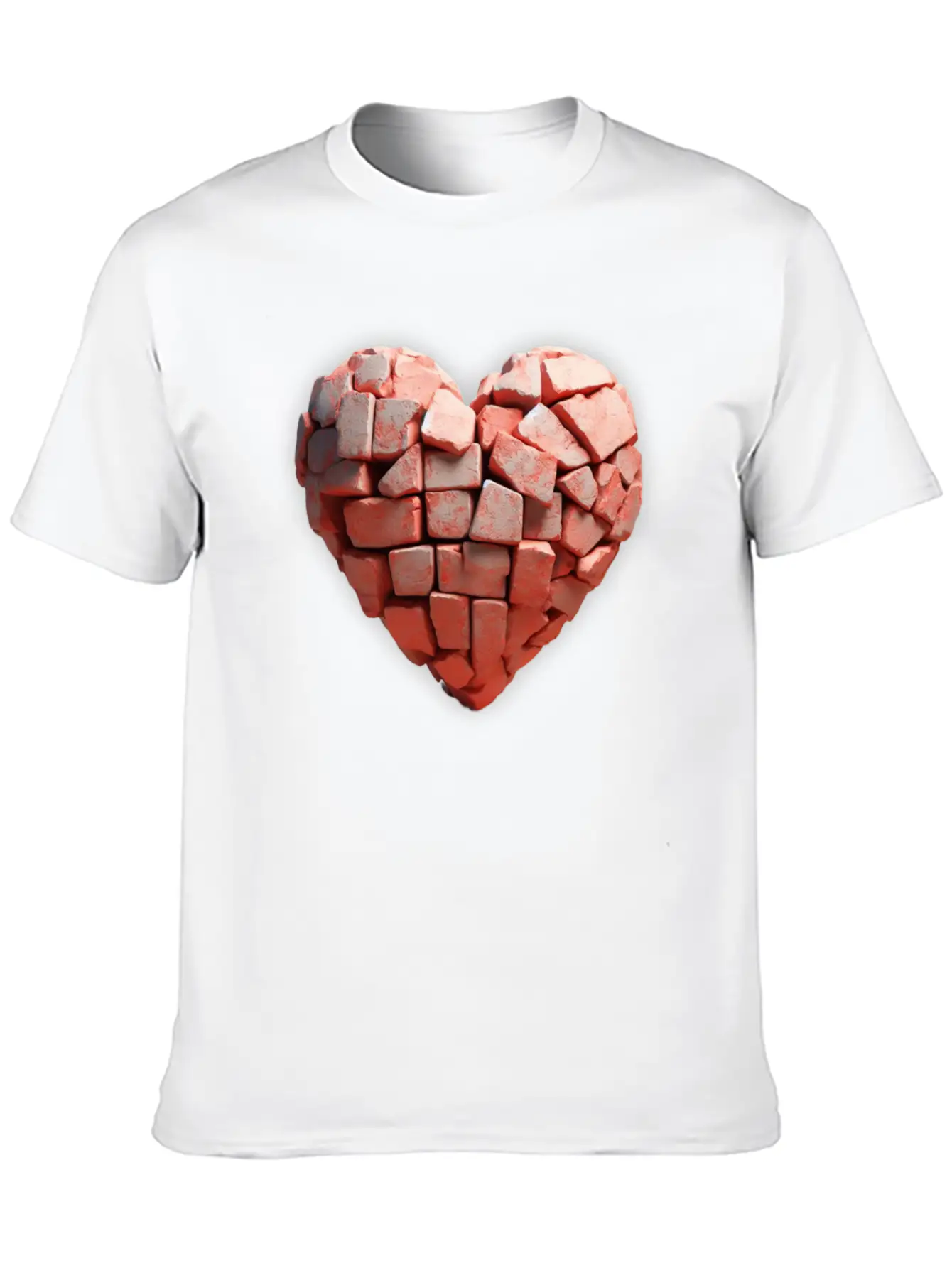 Stone Brick Heart Classic Cotton Tee – Unisex Comfort For Any Season