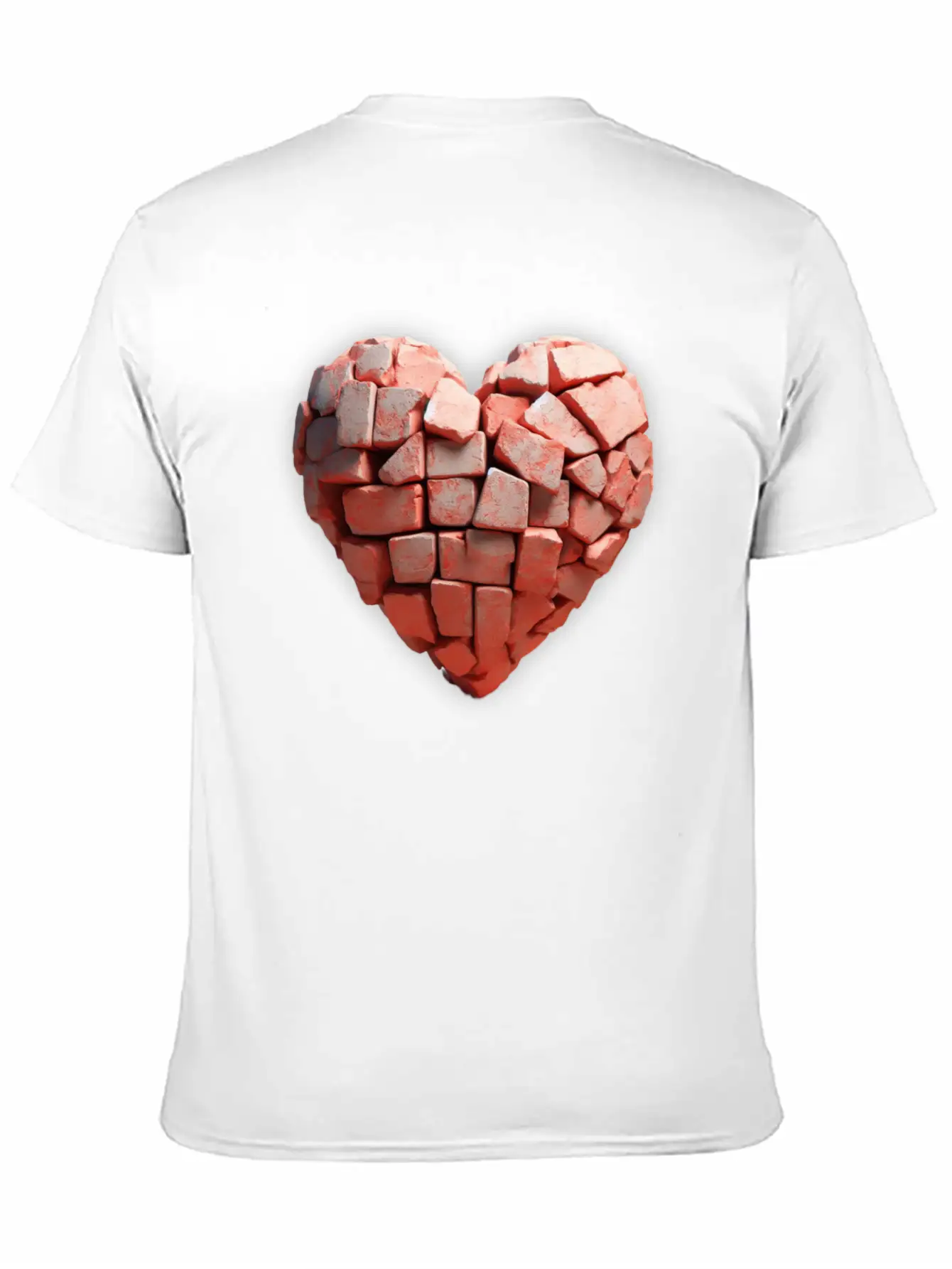 Stone Brick Heart Classic Cotton Tee – Unisex Comfort For Any Season