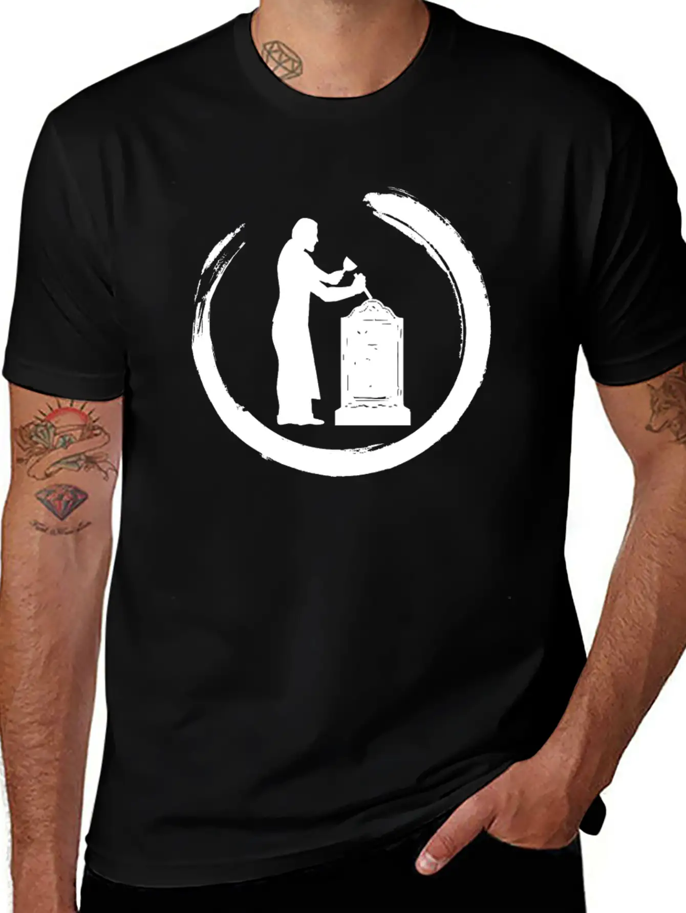 Stonemason Craftsmen Sculptors Graveyard Sculptors Basic Graphic T-Shirt – Daily Comfort In Soft Cotton