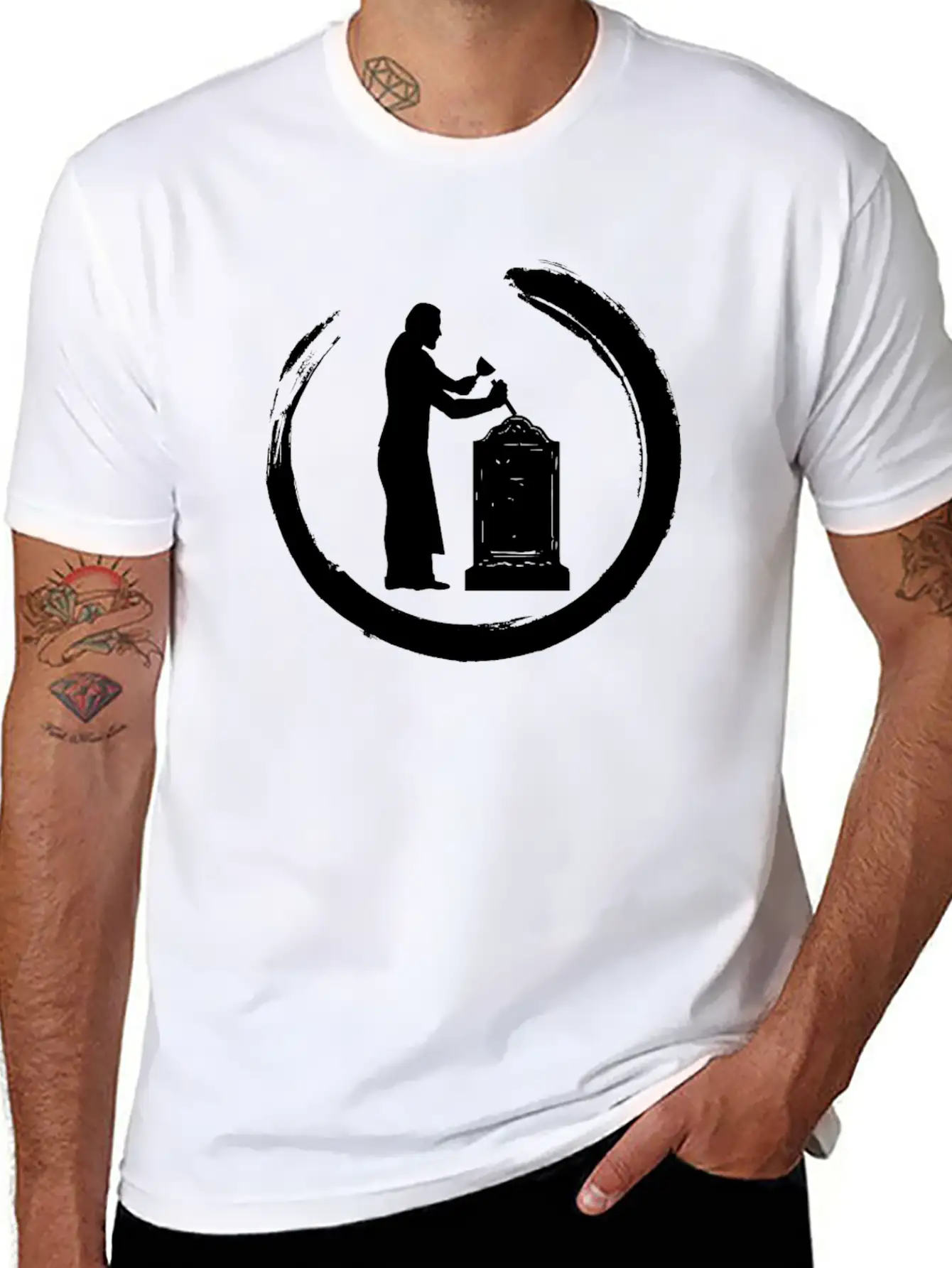 Stonemason Craftsmen Sculptors Graveyard Sculptors Basic Graphic T-Shirt – Daily Comfort In Soft Cotton