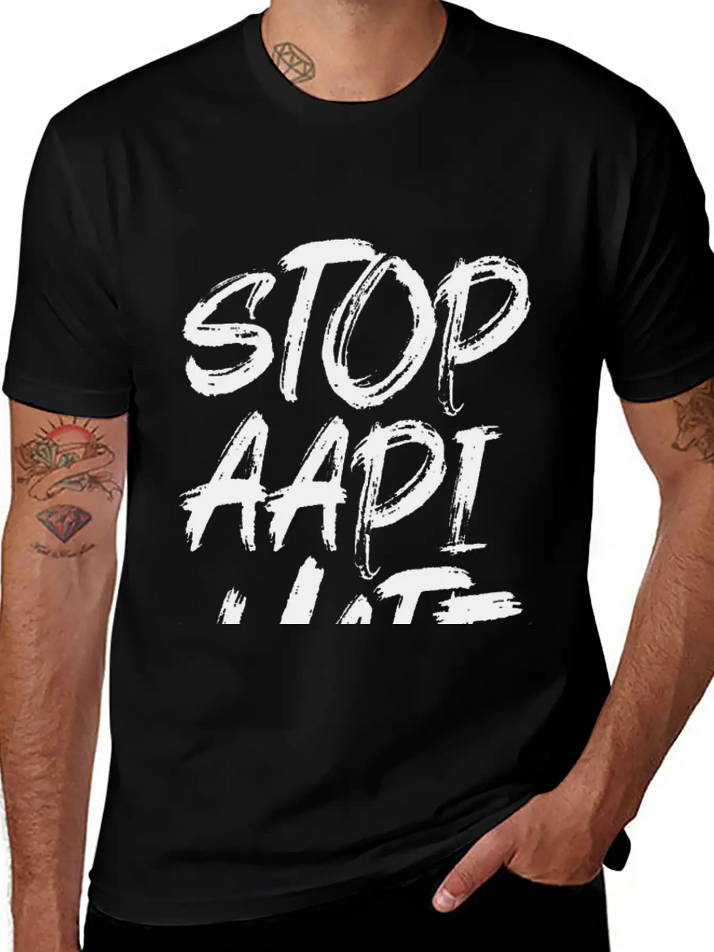 Stop Asian Hate Racist Modern Fit Casual T-Shirt – Clean And Versatile Design