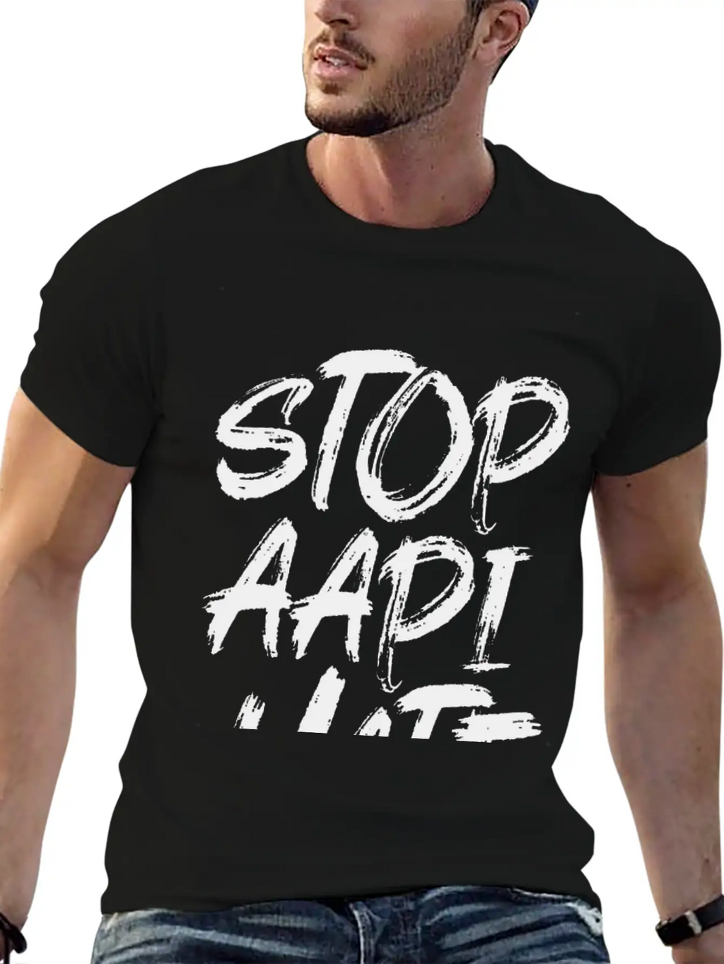 Stop Asian Hate Racist Modern Fit Casual T-Shirt – Clean And Versatile Design