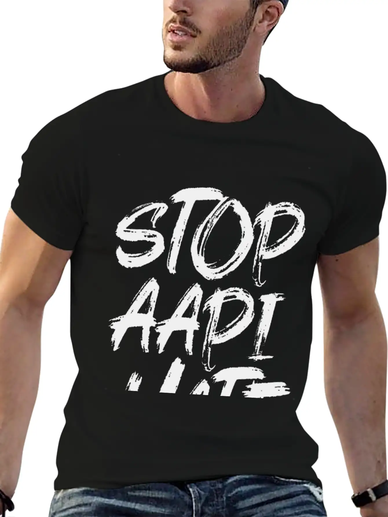 Stop Asian Hate Racist Modern Fit Casual T-Shirt – Clean And Versatile Design