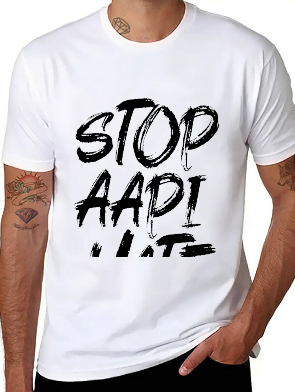 Stop Asian Hate Racist Modern Fit Casual T-Shirt – Clean And Versatile Design