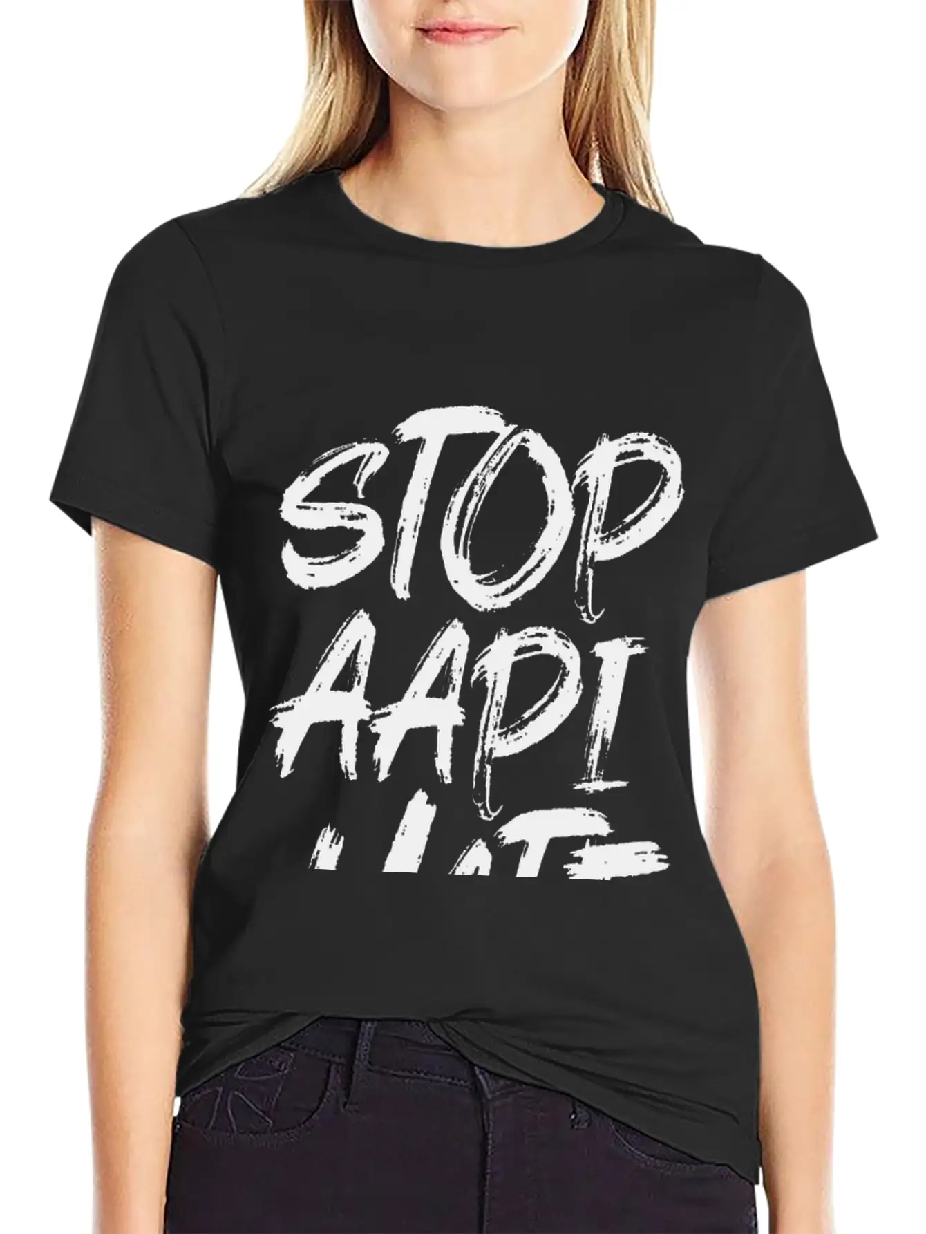 Stop Asian Hate Racist Modern Fit Casual T-Shirt – Clean And Versatile Design