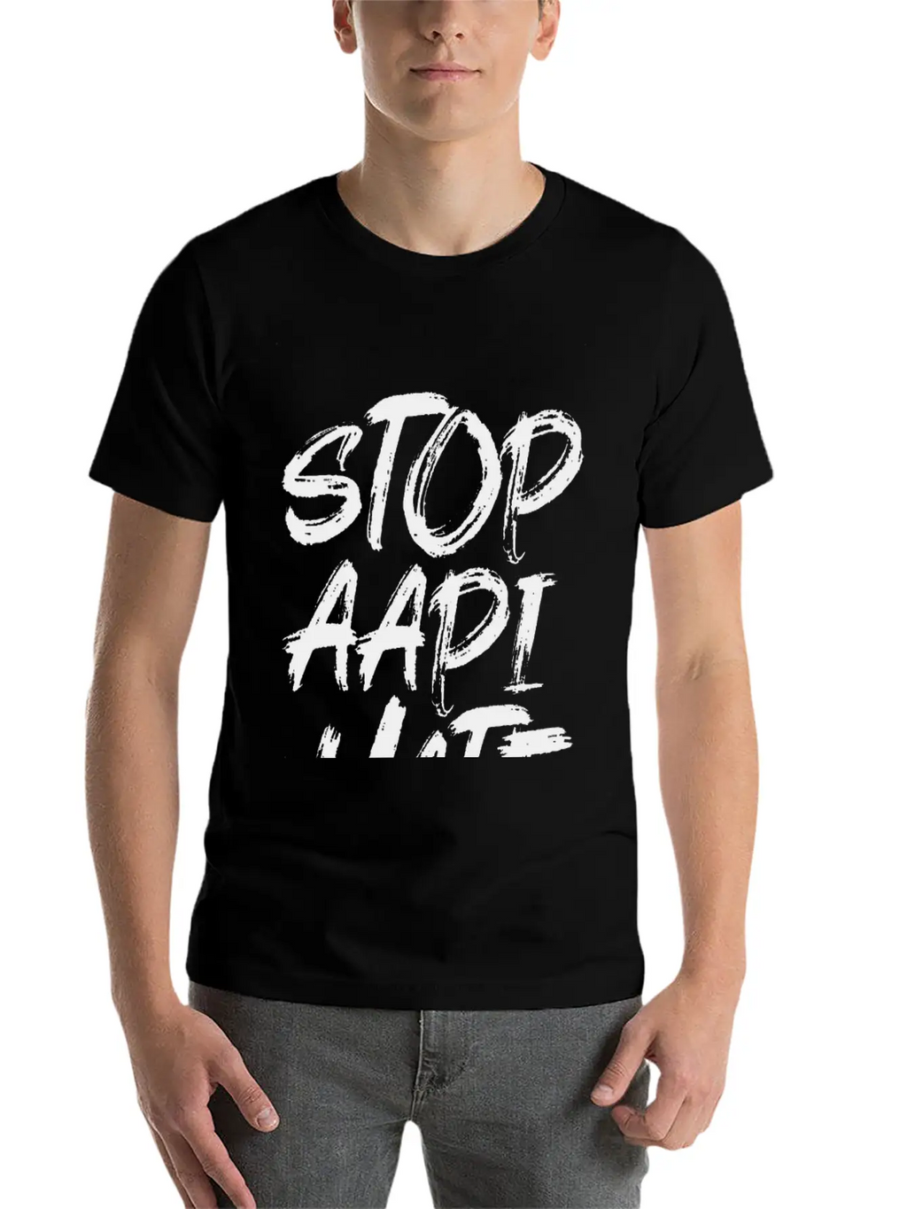 Stop Asian Hate Racist Modern Fit Casual T-Shirt – Clean And Versatile Design