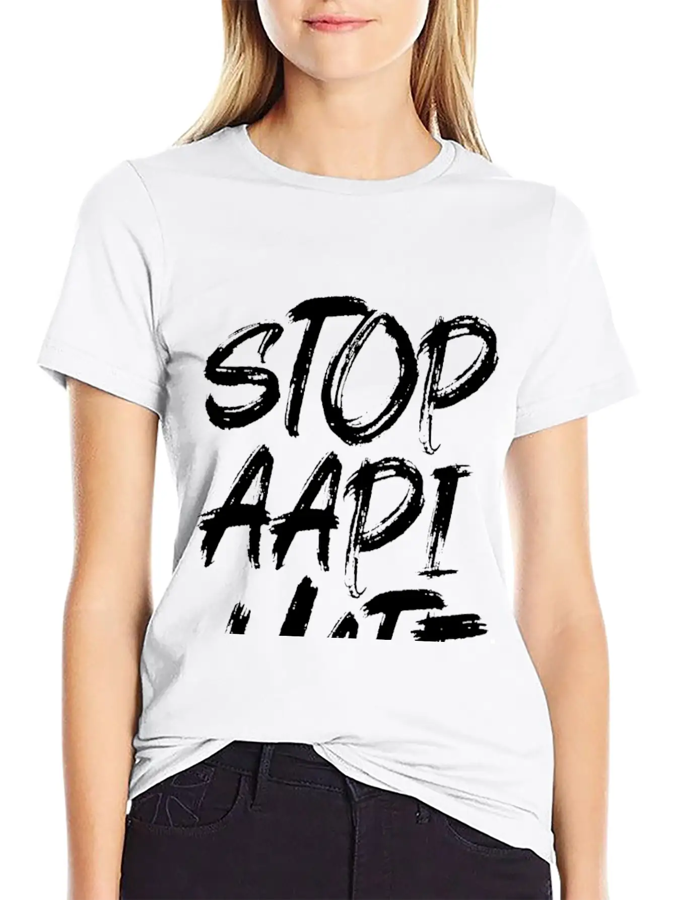 Stop Asian Hate Racist Modern Fit Casual T-Shirt – Clean And Versatile Design