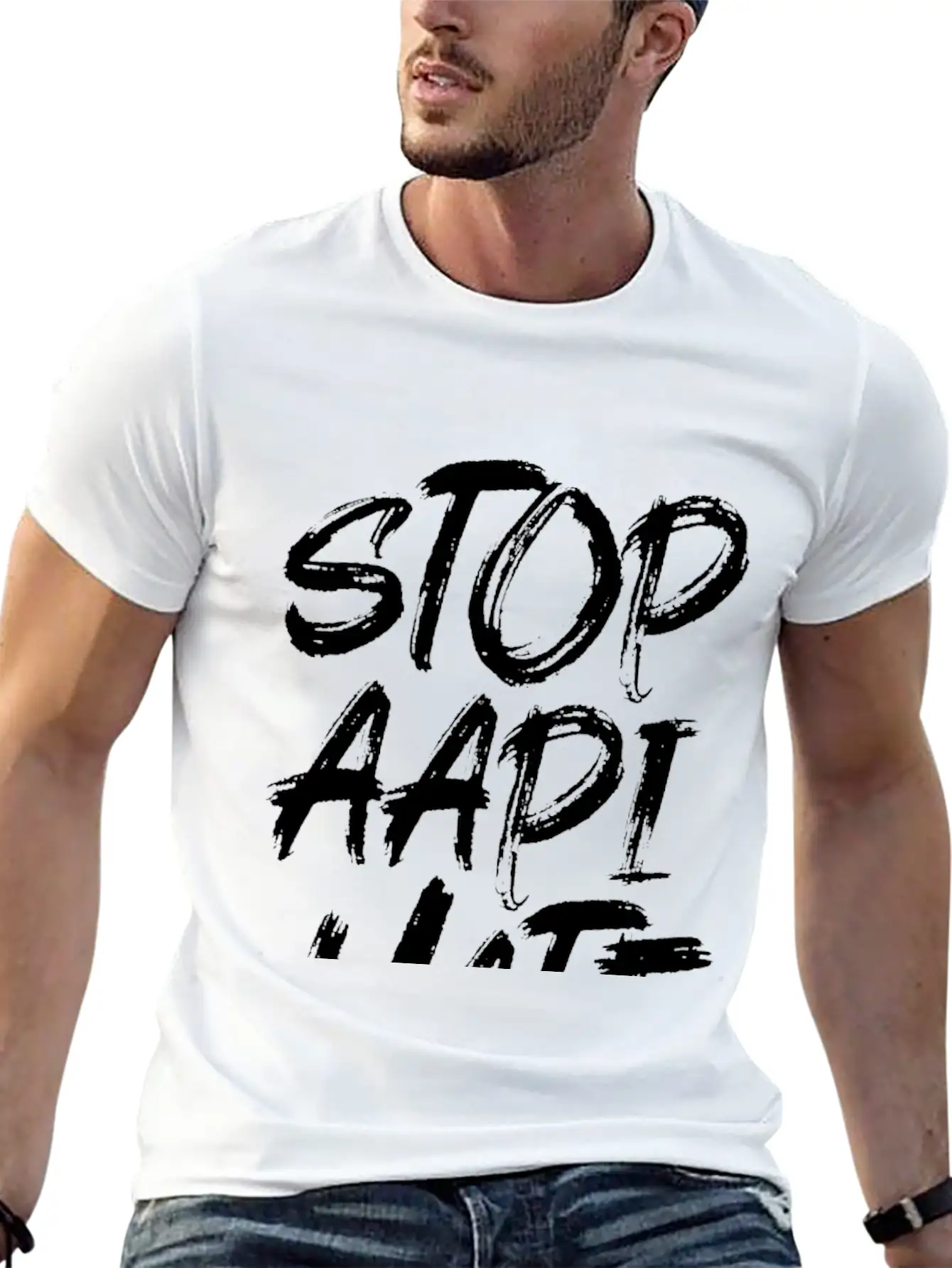 Stop Asian Hate Racist Modern Fit Casual T-Shirt – Clean And Versatile Design