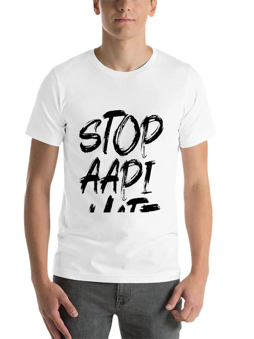 Stop Asian Hate Racist Modern Fit Casual T-Shirt – Clean And Versatile Design