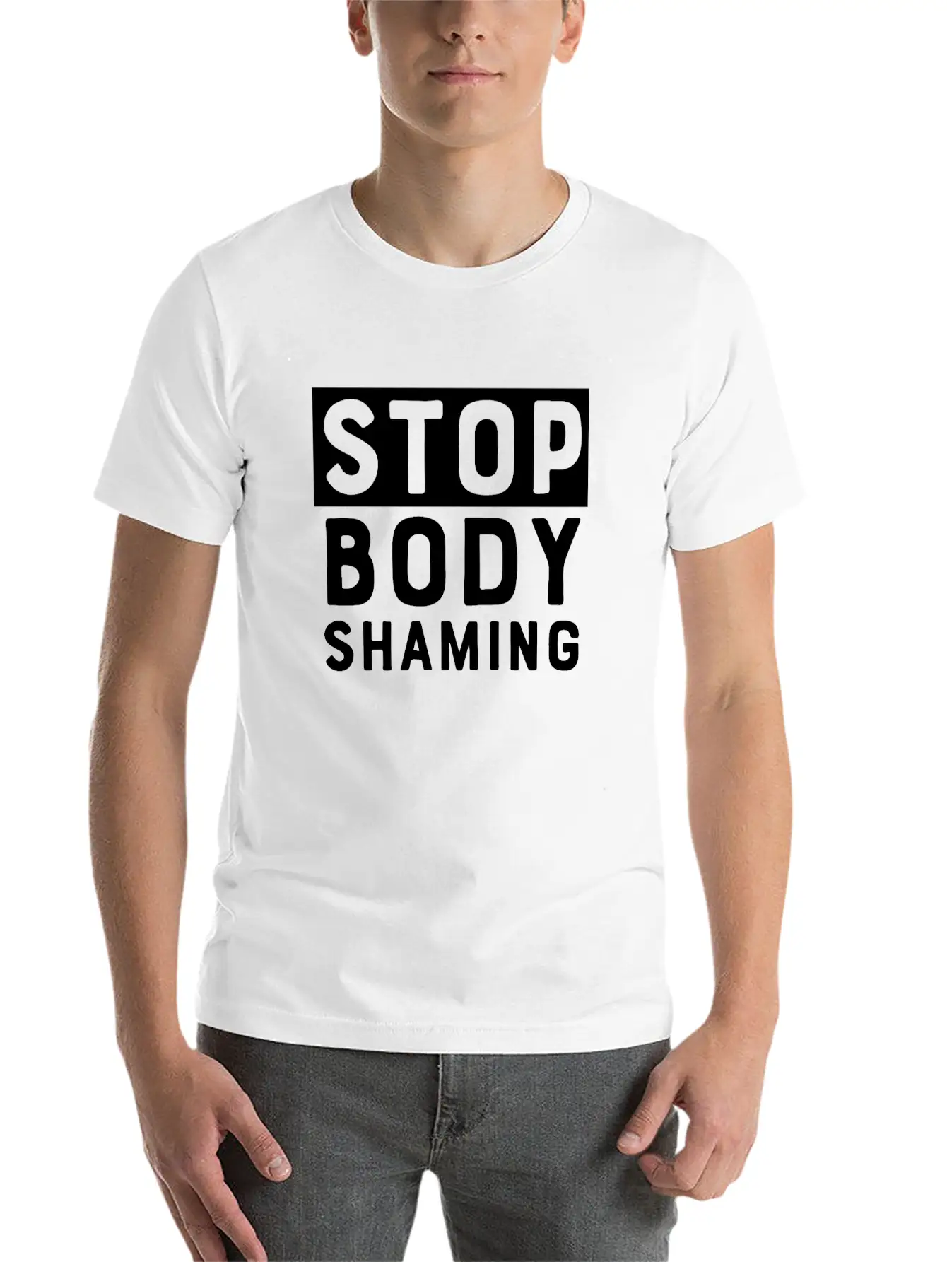 Stop Body Shaming Classic Cotton Tee – Unisex Comfort For Any Season