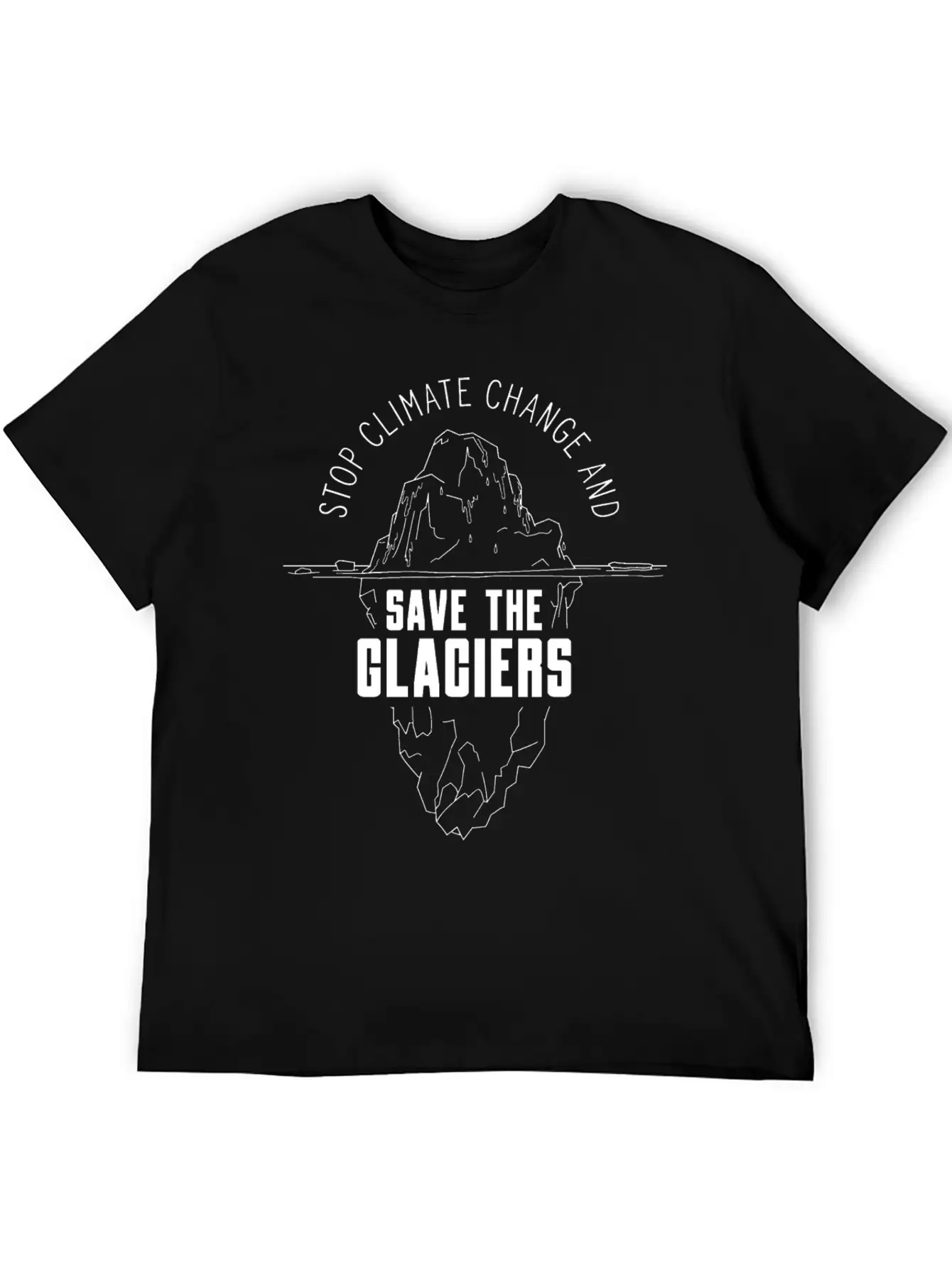 Stop Climate Change & Save The Glaciers Glacier Essential Cotton Tee For Daily Outfits – Unisex Style