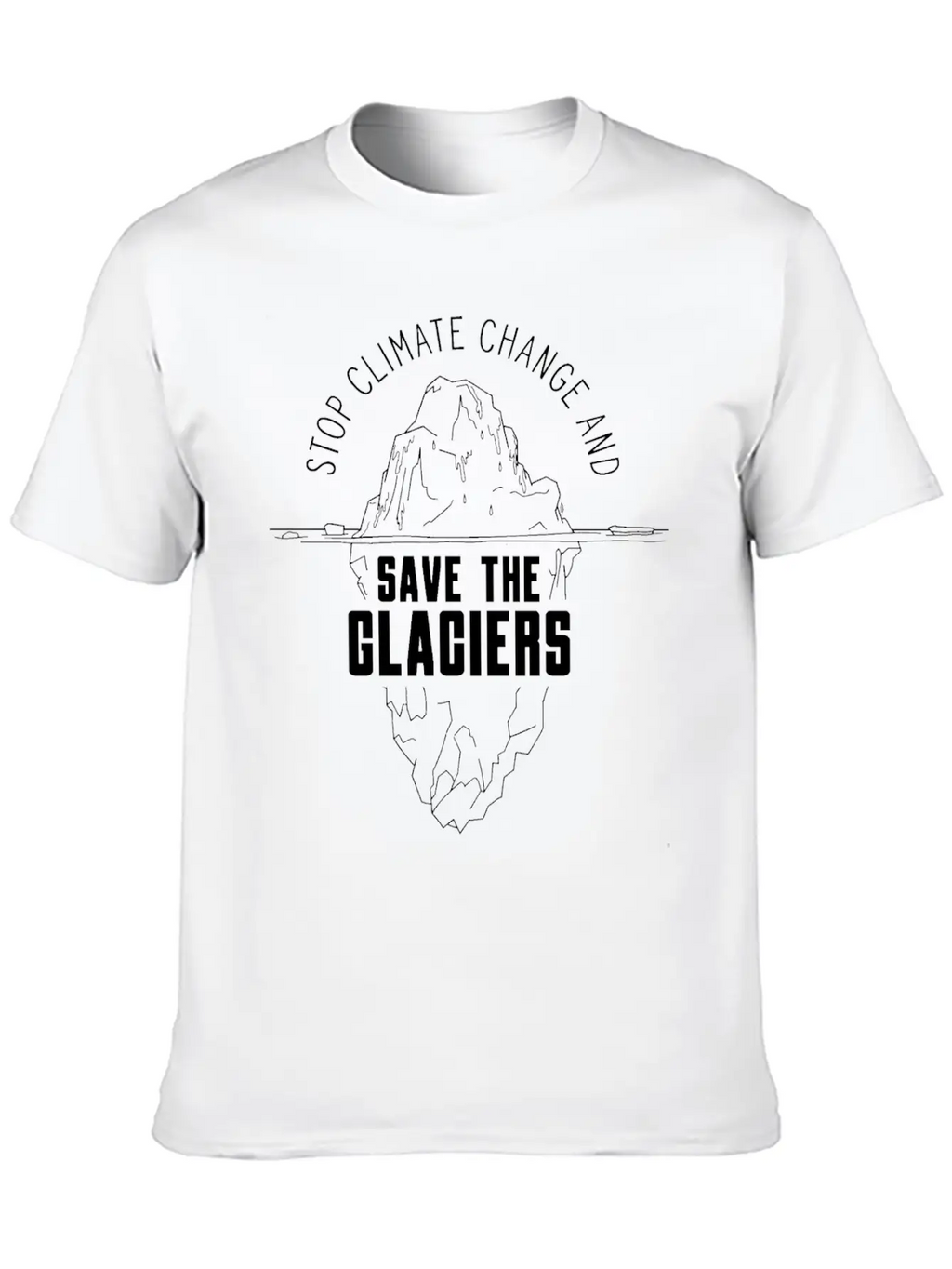 Stop Climate Change & Save The Glaciers Glacier Essential Cotton Tee For Daily Outfits – Unisex Style