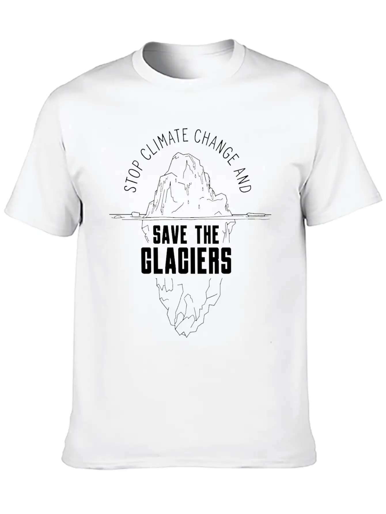 Stop Climate Change & Save The Glaciers Glacier Essential Cotton Tee For Daily Outfits – Unisex Style