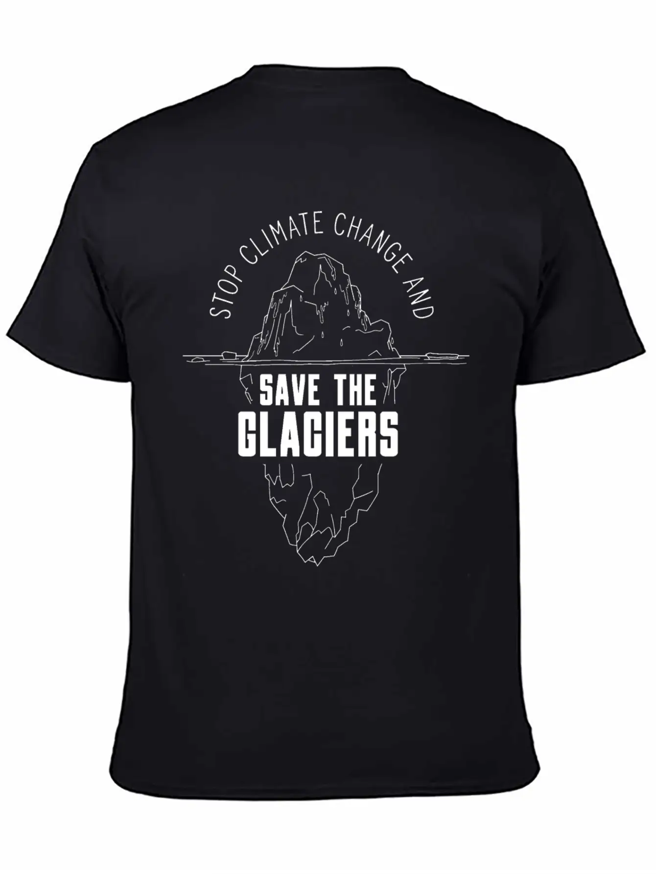 Stop Climate Change & Save The Glaciers Glacier Essential Cotton Tee For Daily Outfits – Unisex Style
